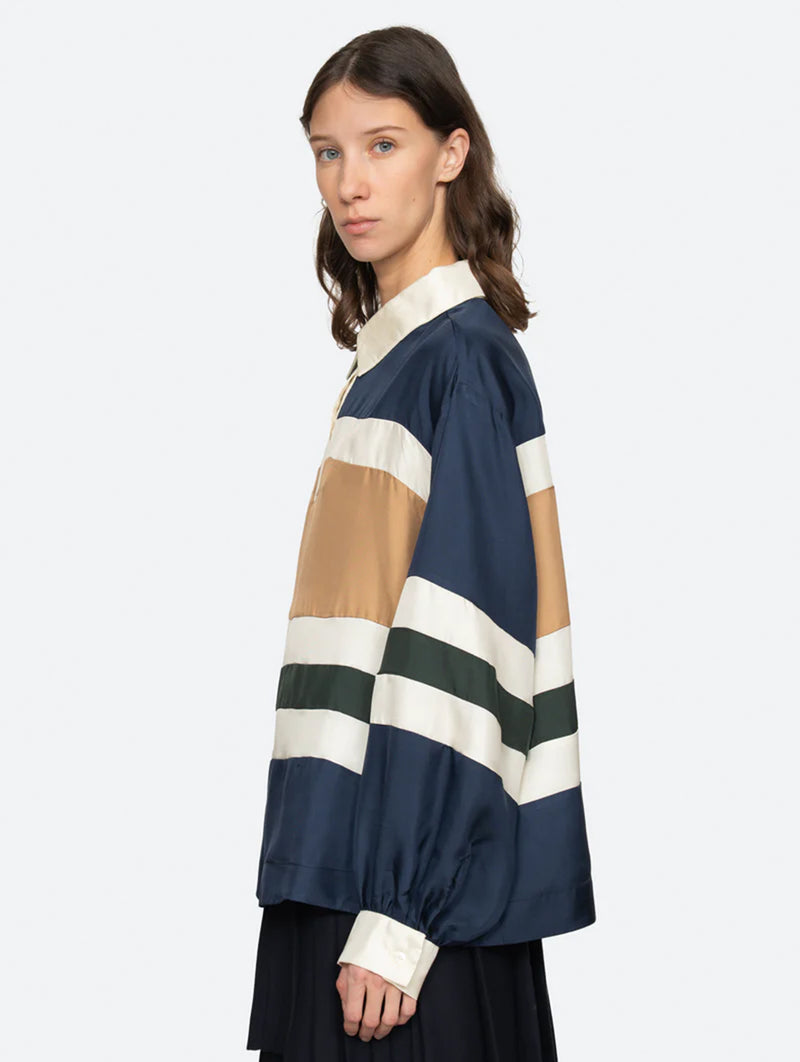Juliet Polo in Navy Bronze Multi