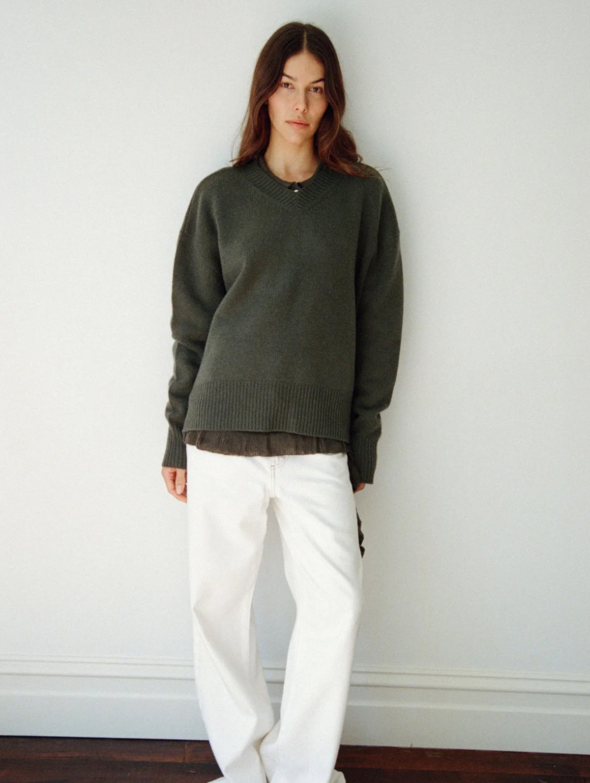 Just Between Us Sweater in Driftwood Green