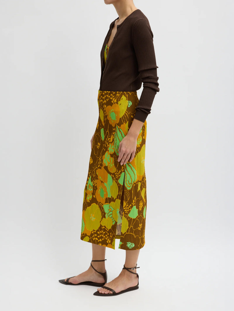 Kamara Print Skirt in Brown Multi