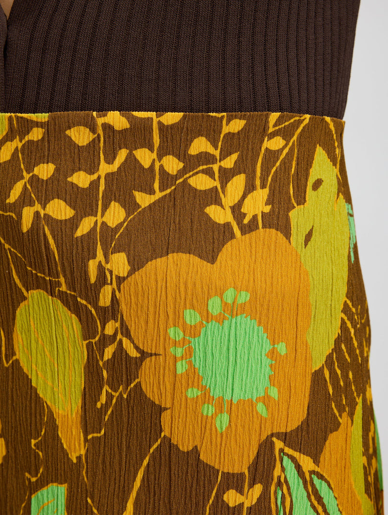 Kamara Print Skirt in Brown Multi
