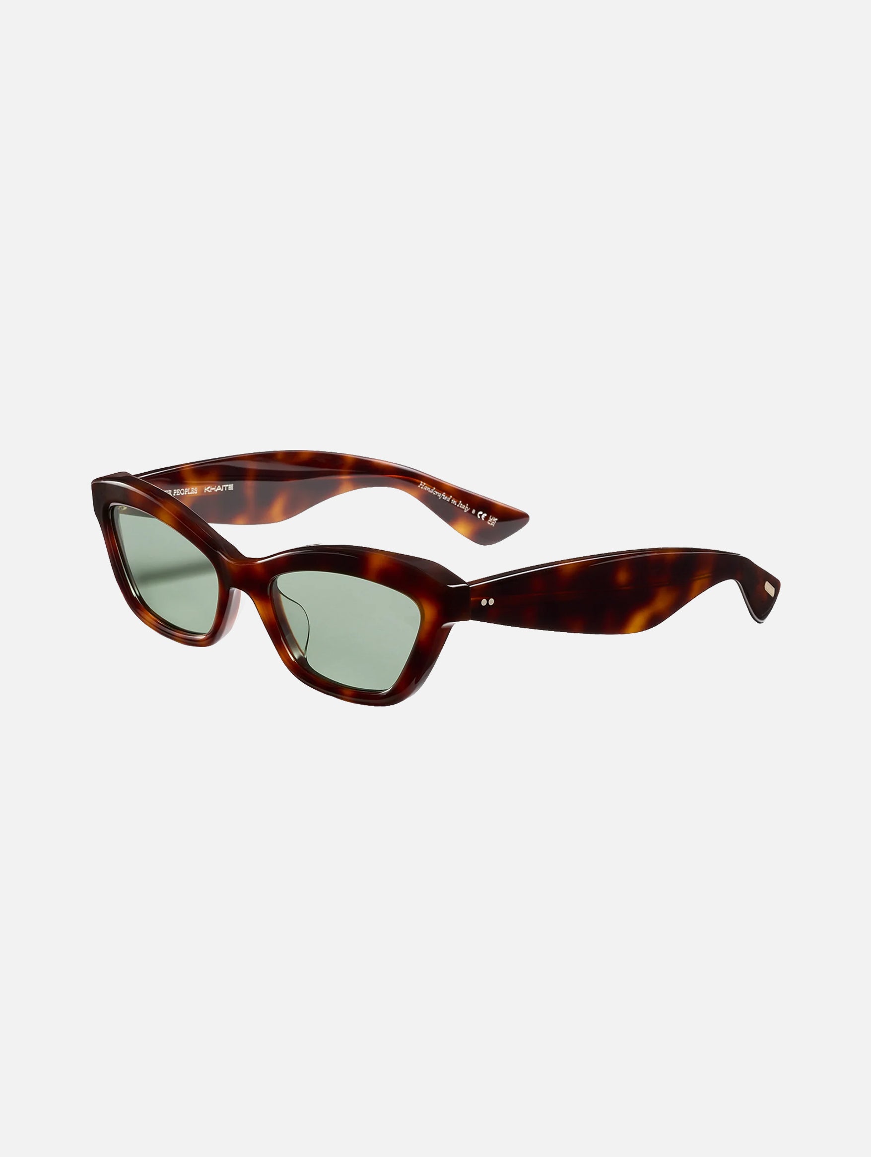 KHAITE x Oliver Peoples 1997C in Dark Mahogany and Green Wash
