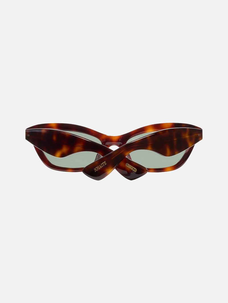 KHAITE x Oliver Peoples 1997C in Dark Mahogany and Green Wash