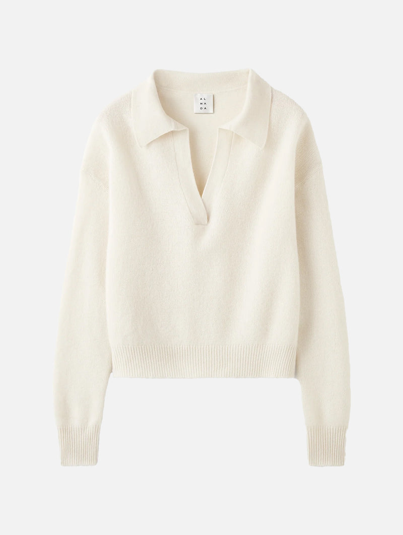Kaia Collar Sweater in Cream