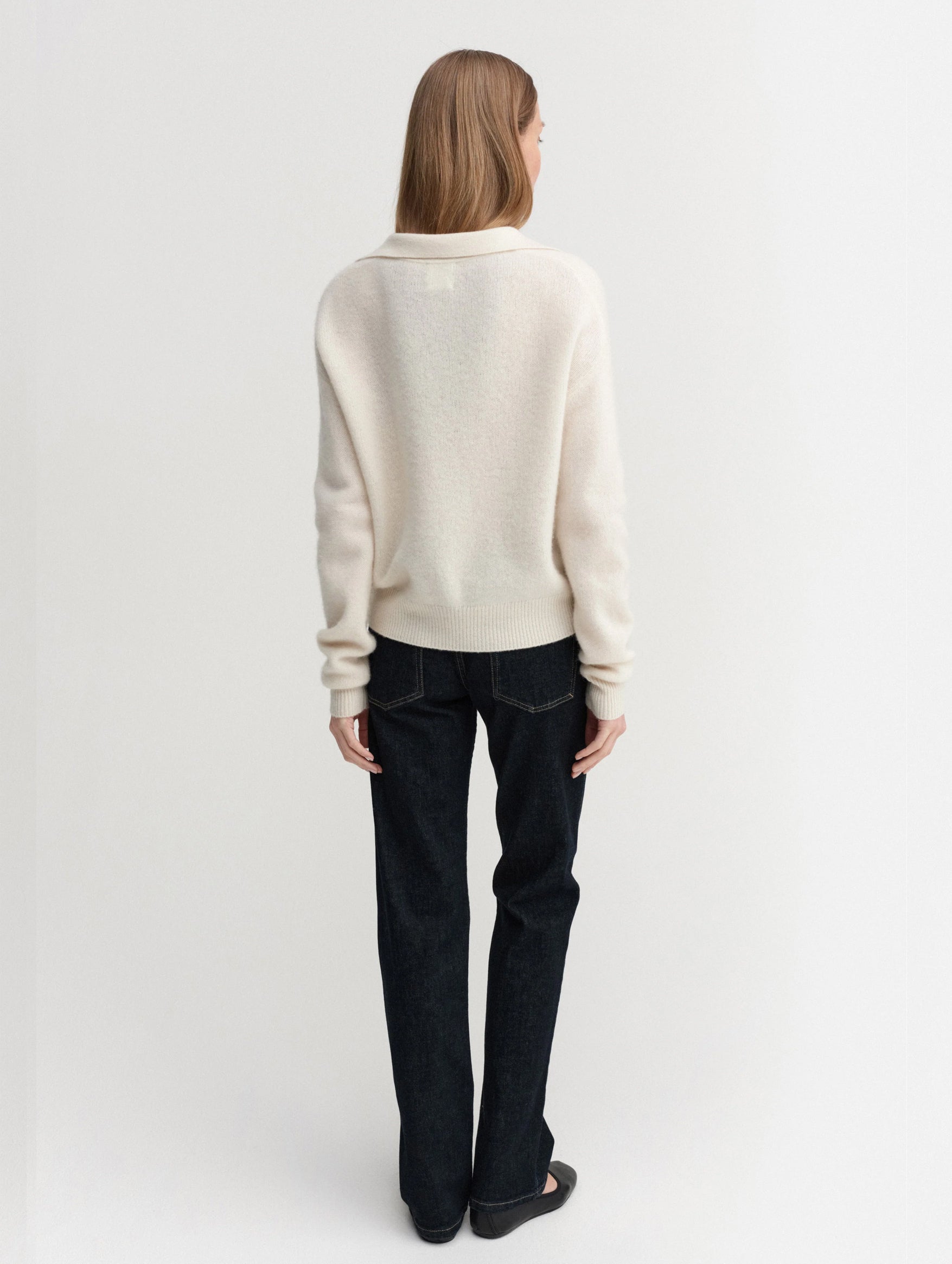 Kaia Collar Sweater in Cream