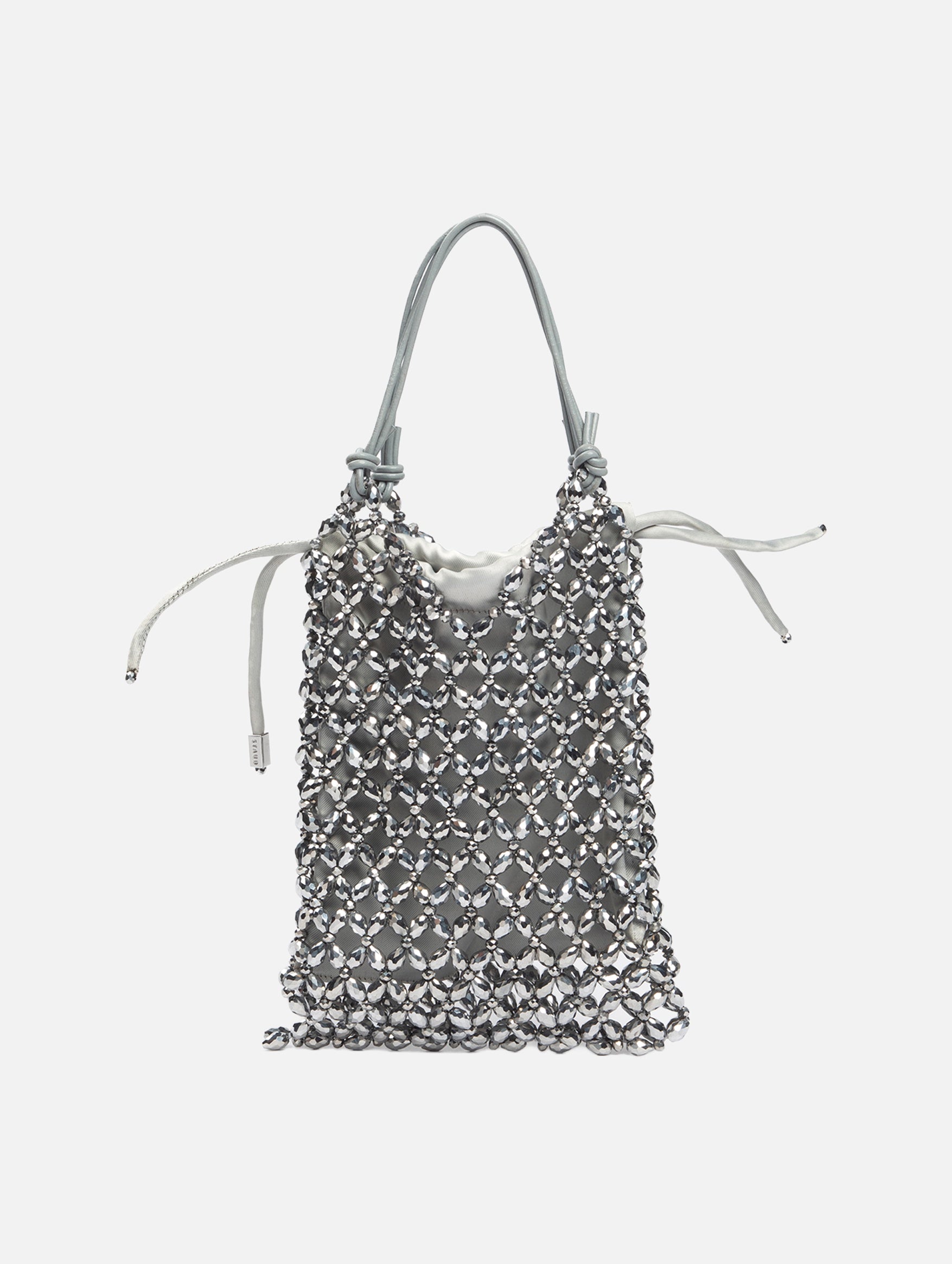 Karla Beaded Bag in Silver