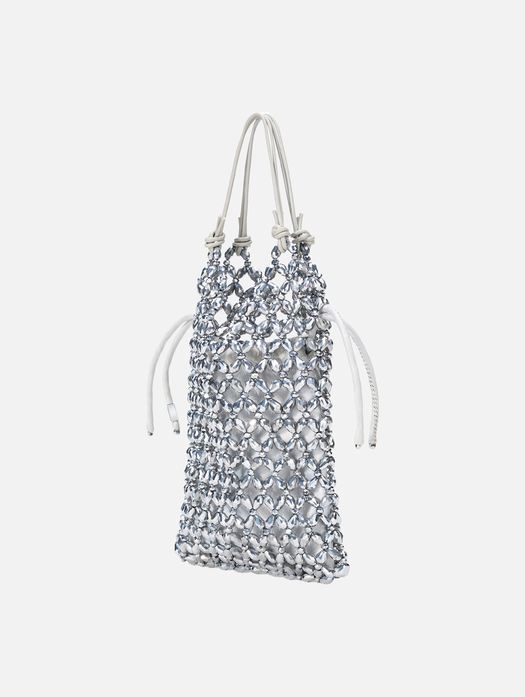 Karla Beaded Bag in Silver