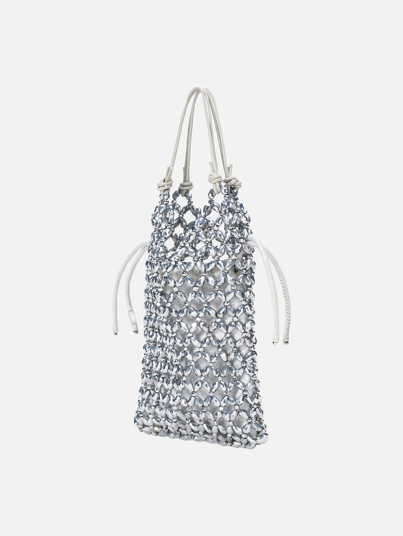 Karla Beaded Bag in Silver