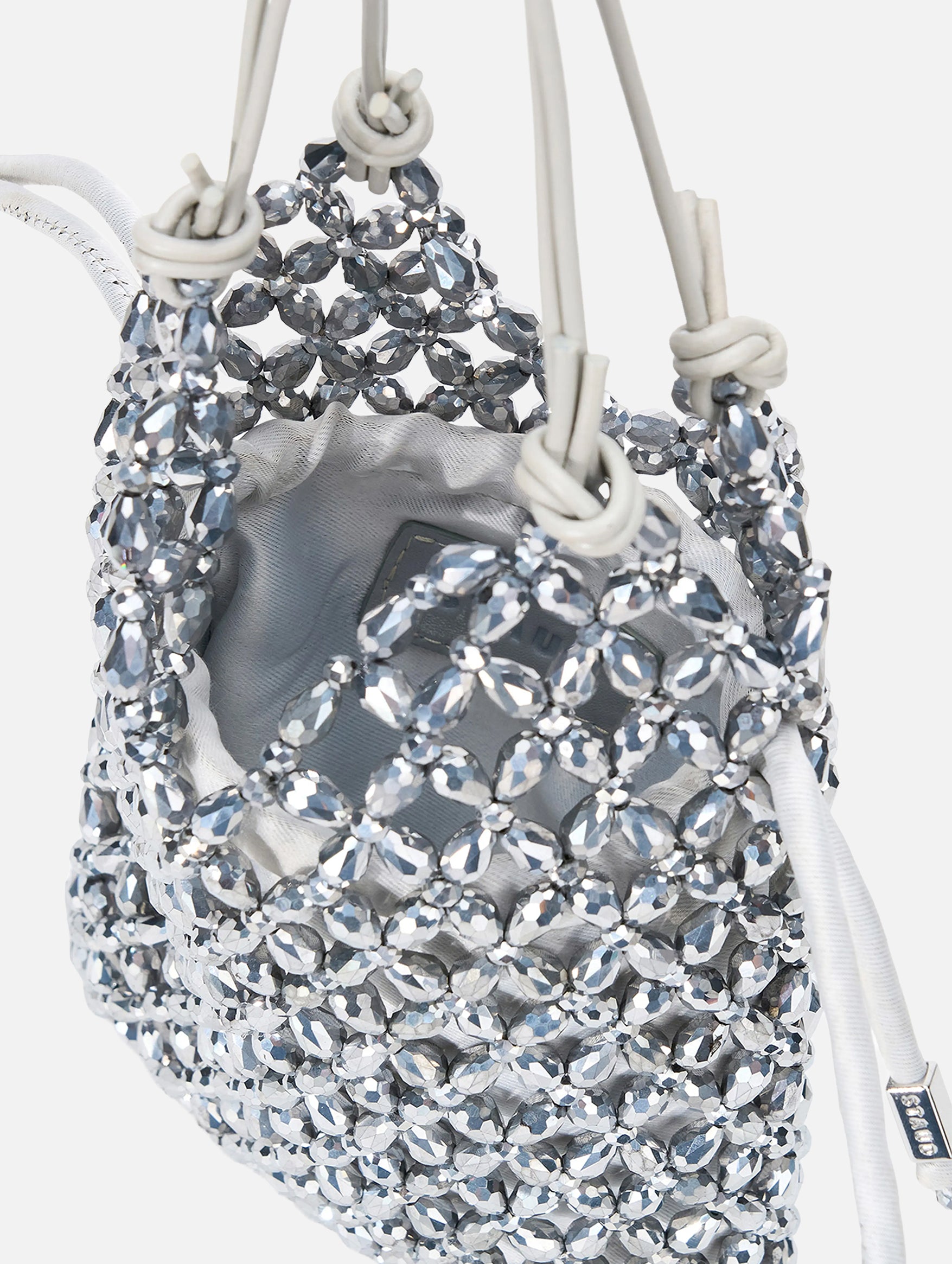 Karla Beaded Bag in Silver