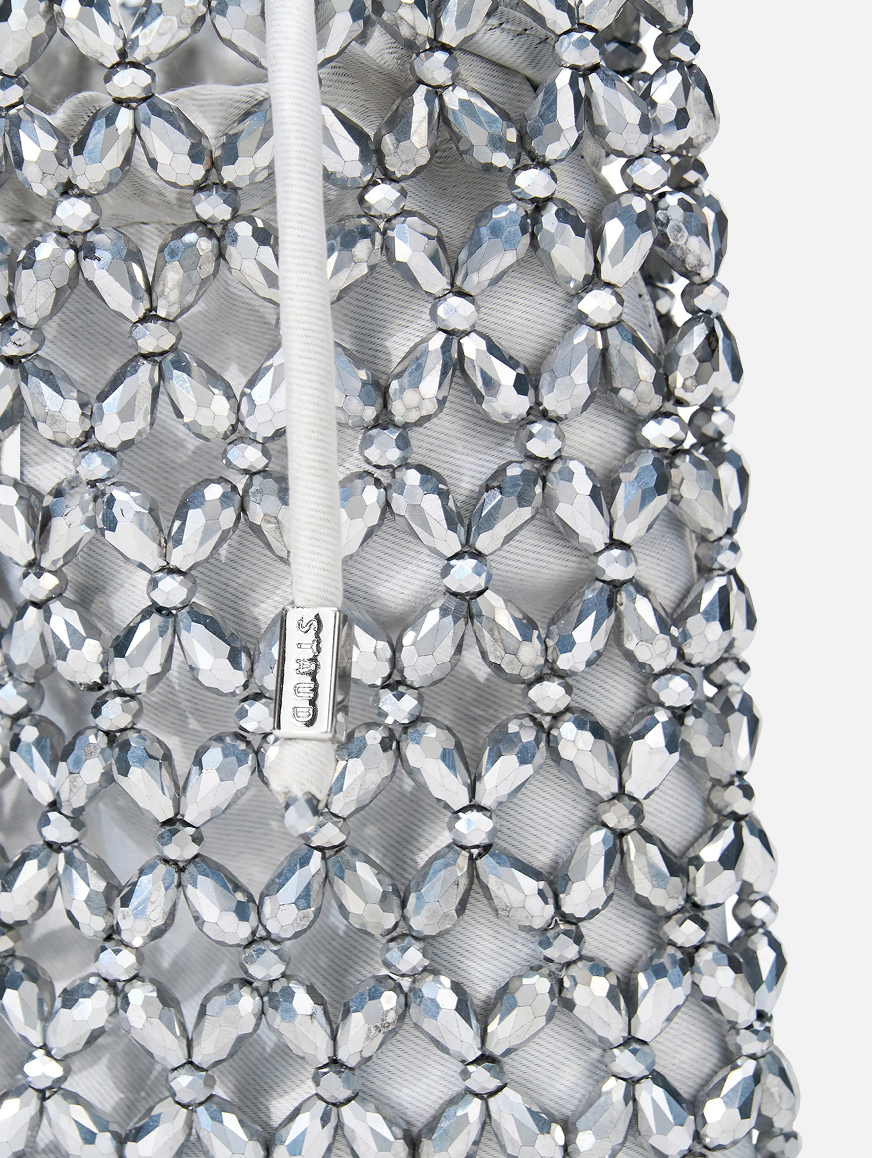 Karla Beaded Bag in Silver