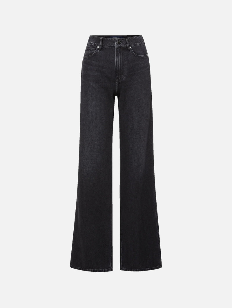 Kasey Wide Leg Jean in Washed Onyx