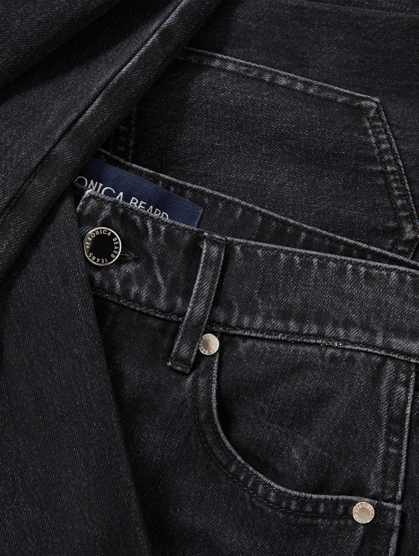 Kasey Wide Leg Jean in Washed Onyx
