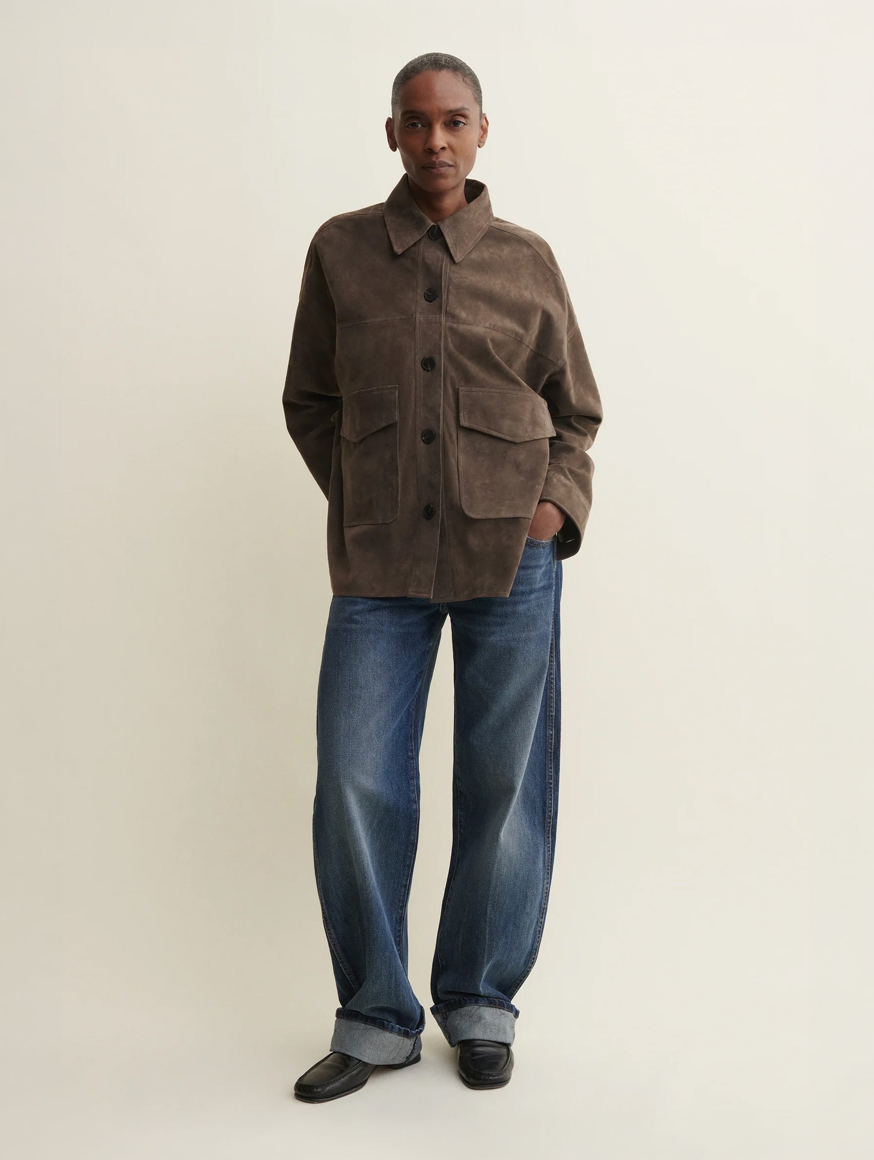 Kaylee Suede Jacket in Soil