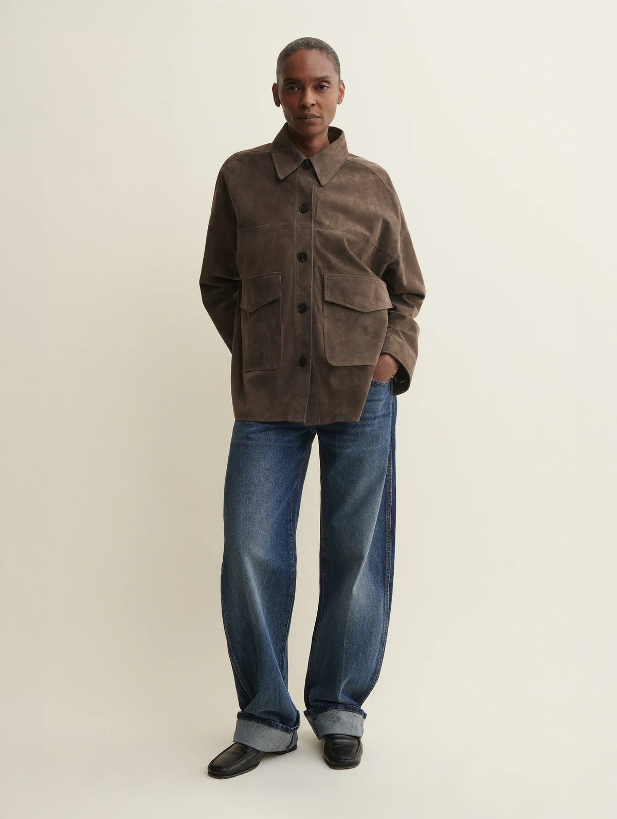 Kaylee Suede Jacket in Soil