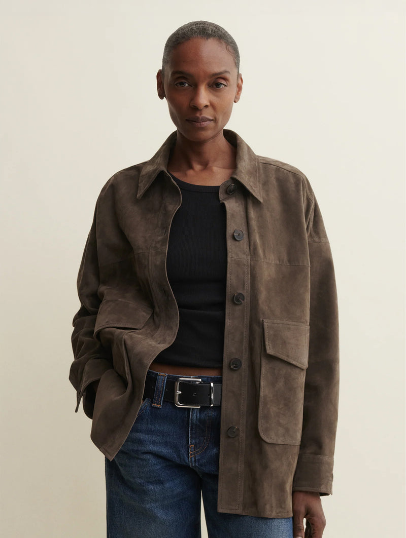 Kaylee Suede Jacket in Soil