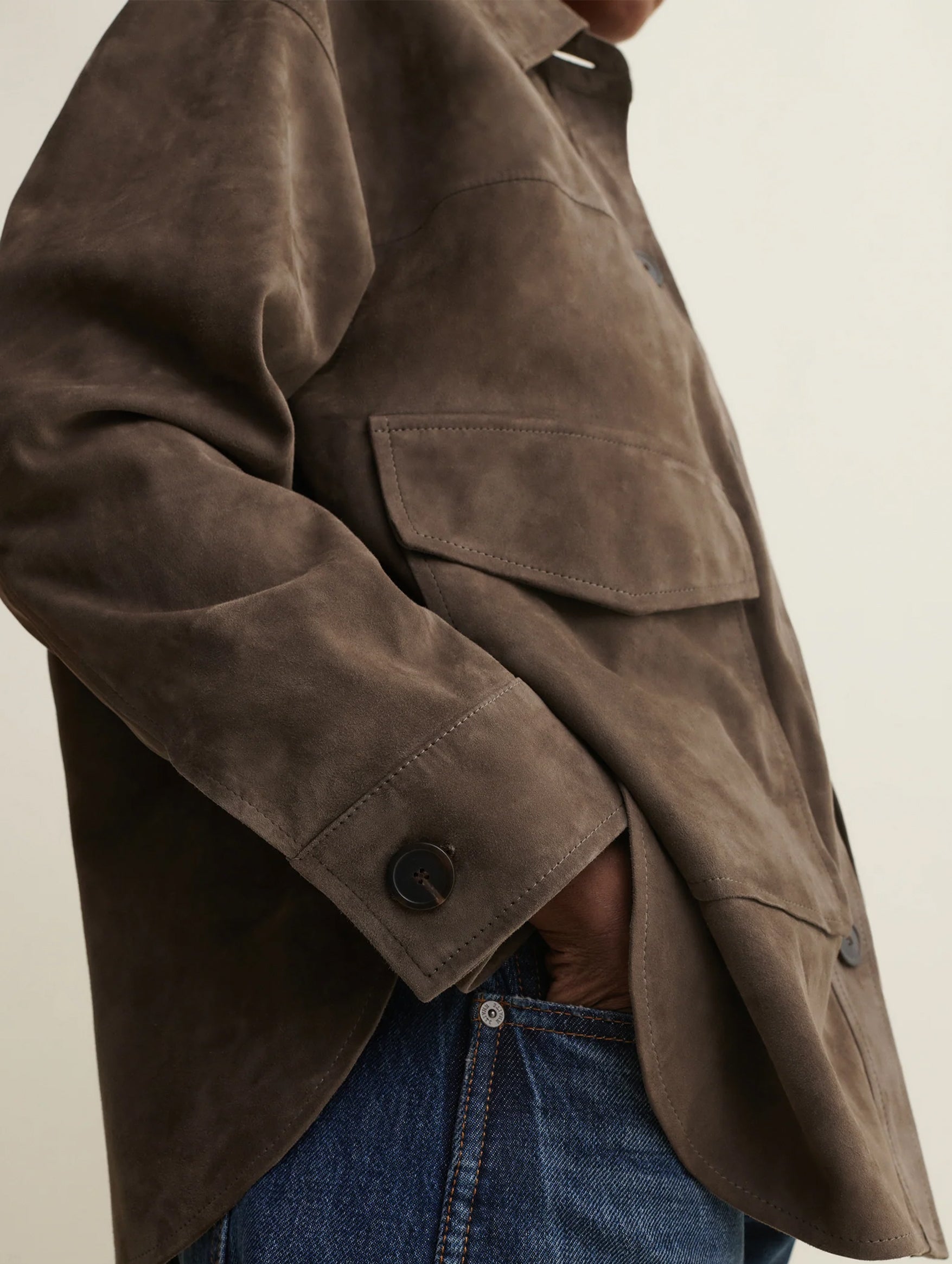 Kaylee Suede Jacket in Soil