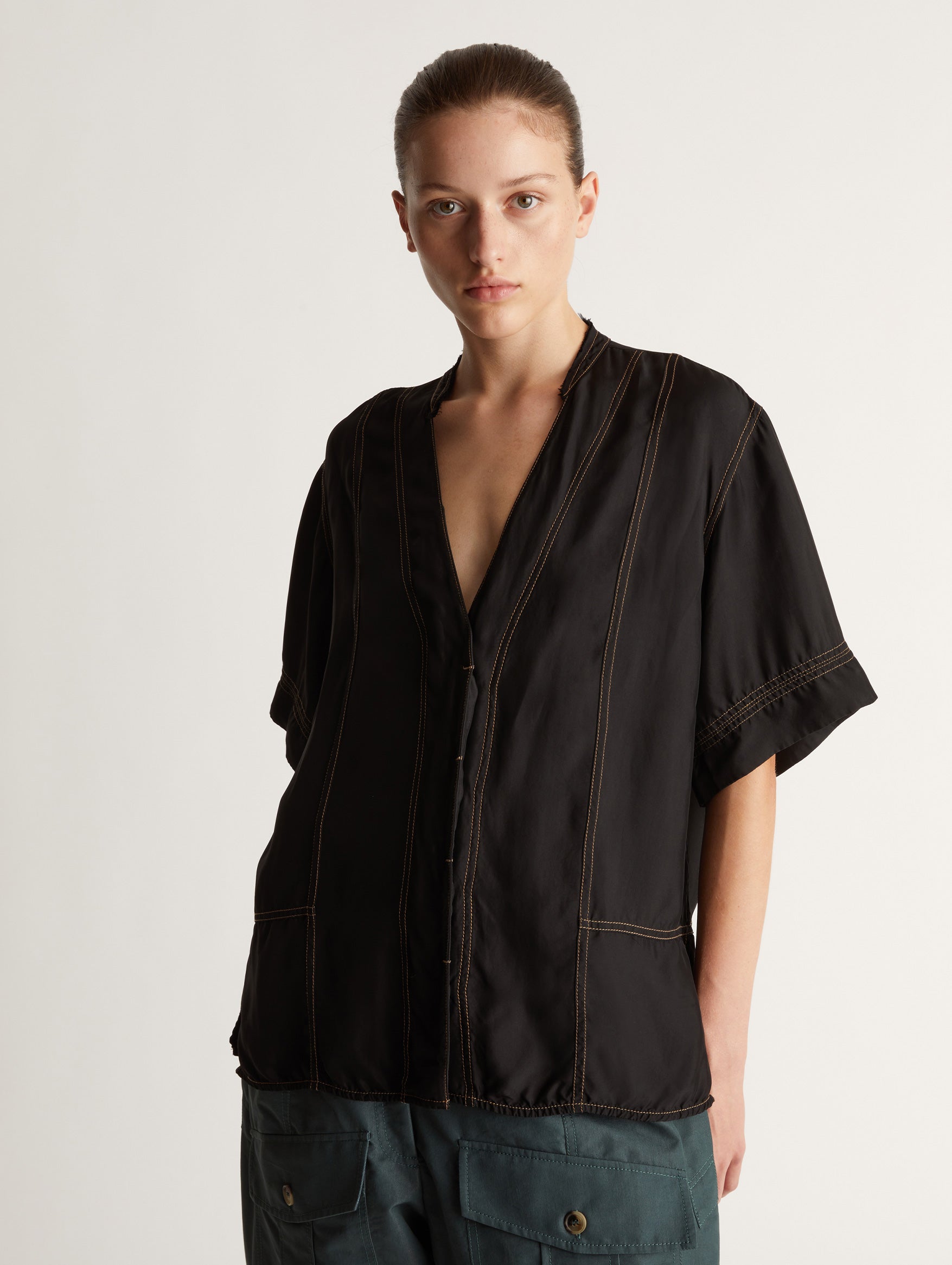 Kilne Short Sleeve Shirt in Black