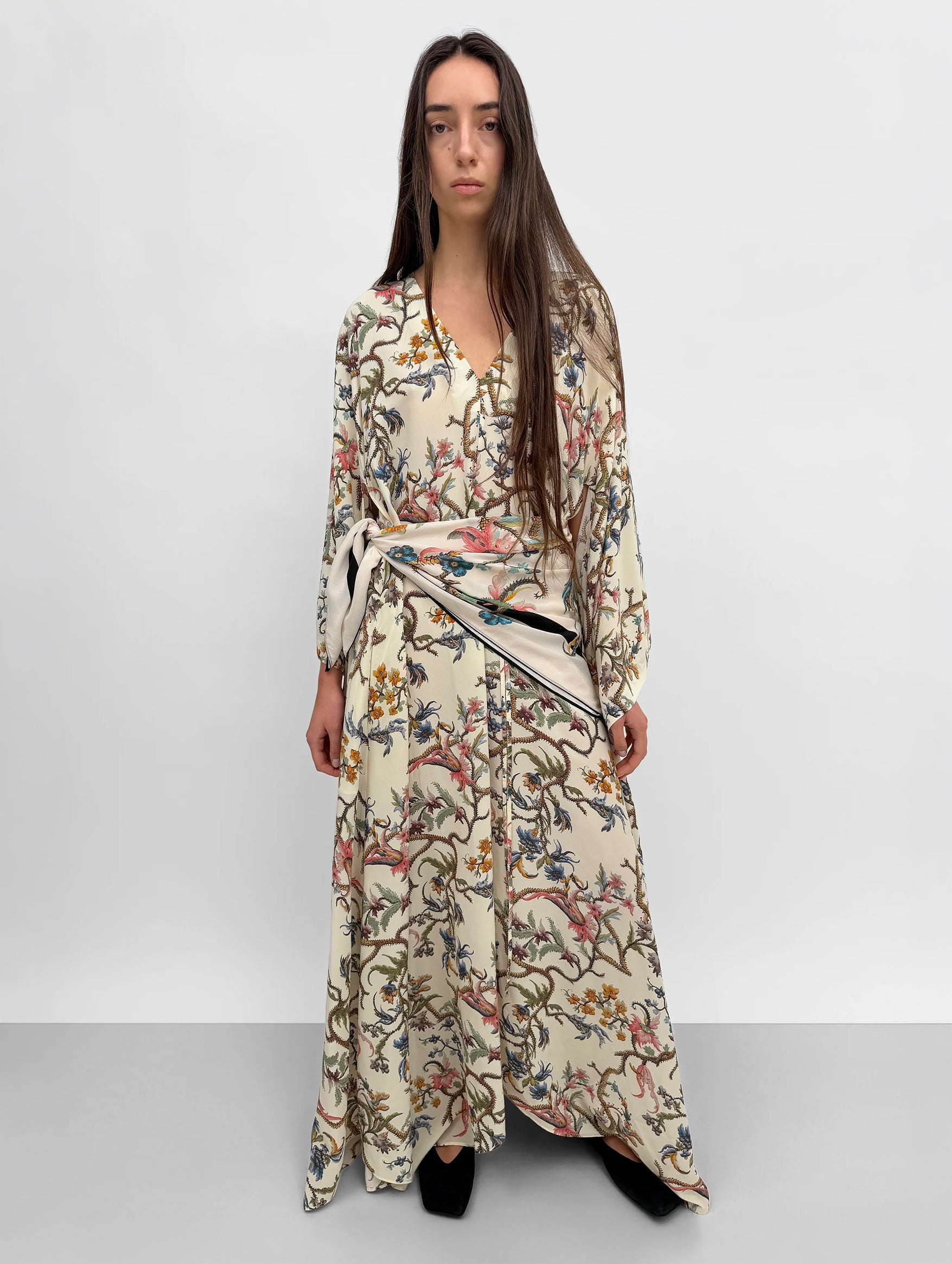 Kim Maxi Kimono Dress in Trailing