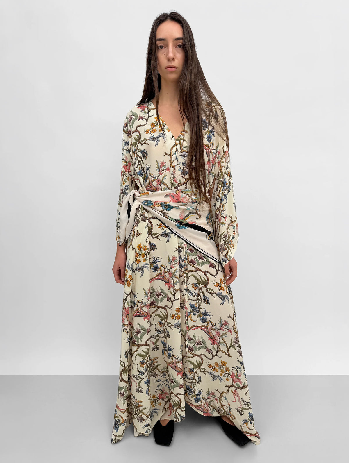 Kim Maxi Kimono Dress in Trailing