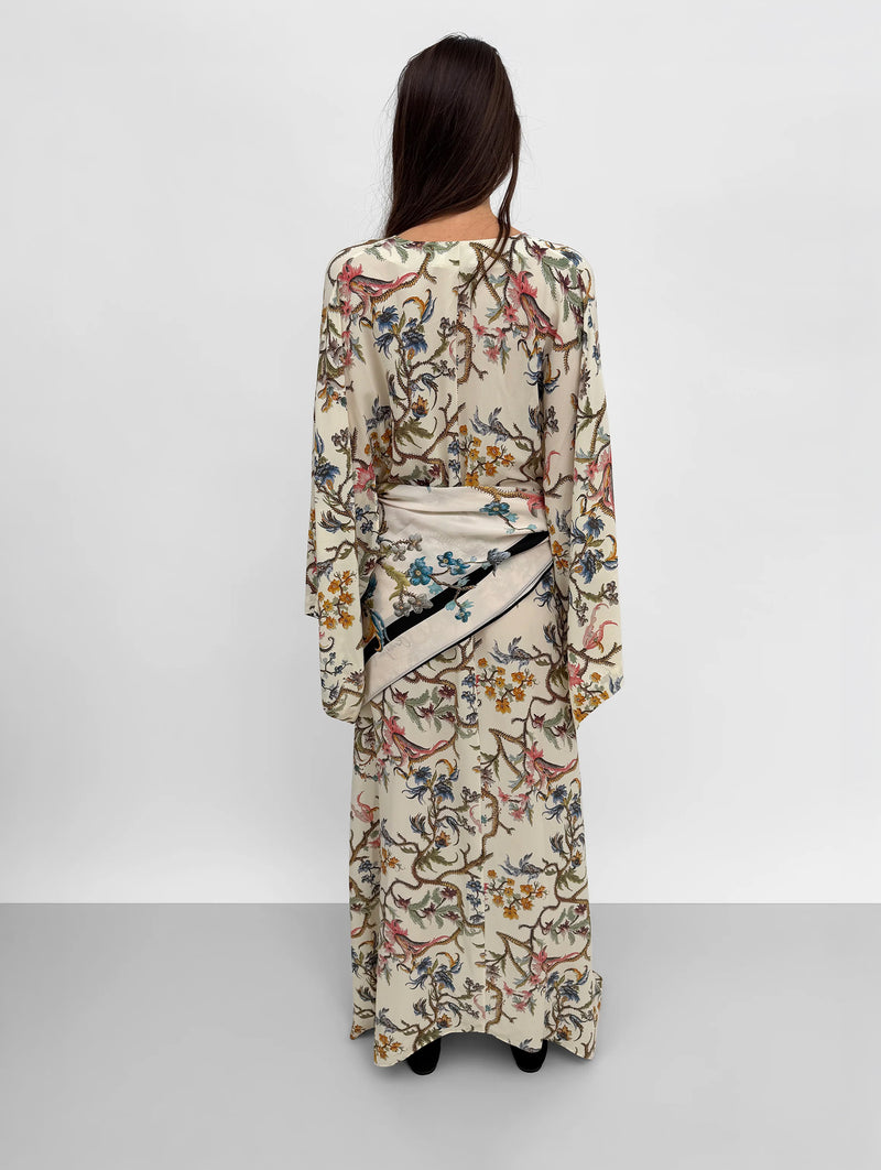Kim Maxi Kimono Dress in Trailing