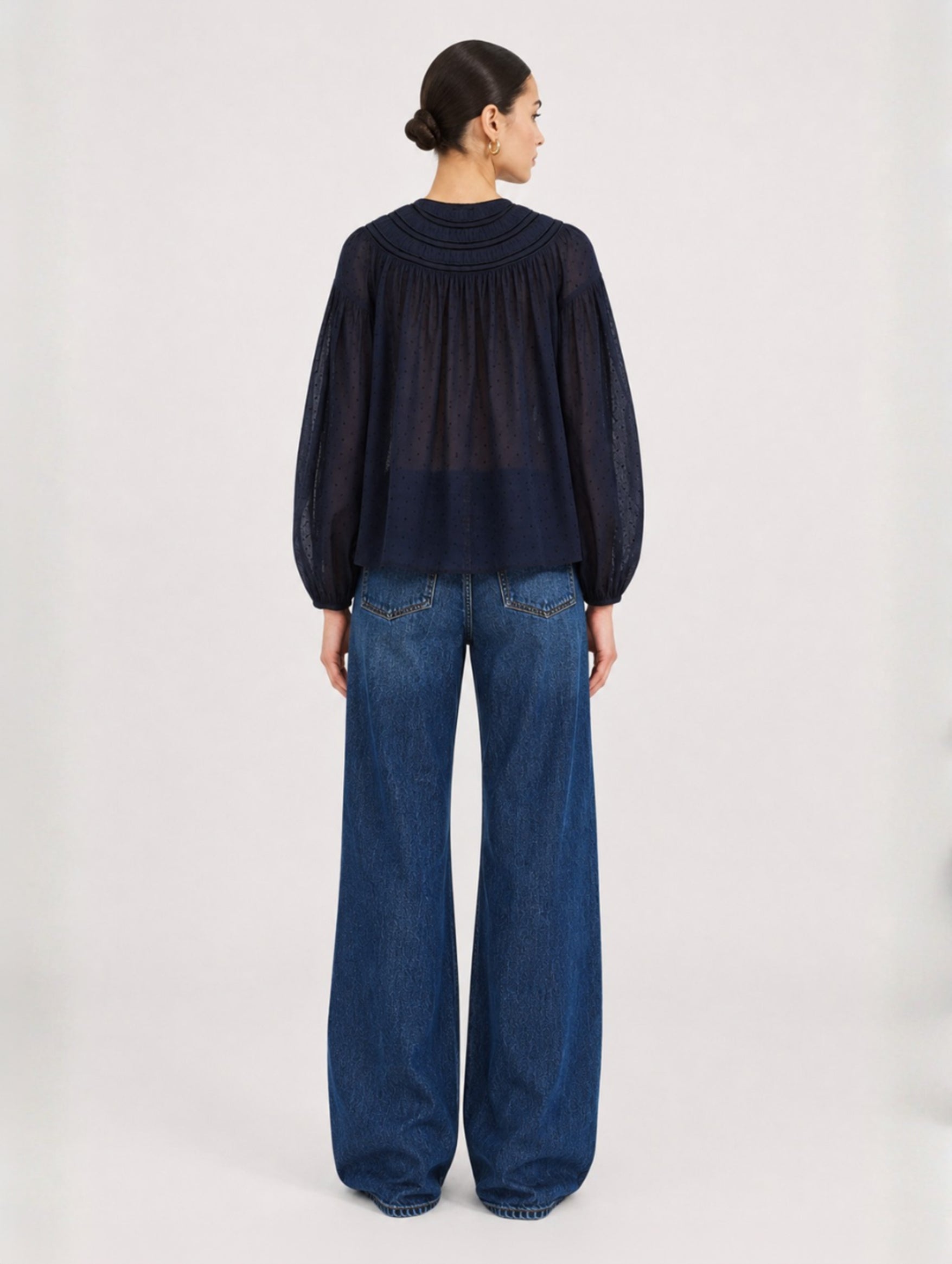 Klara Cotton Blouse in Nightfall