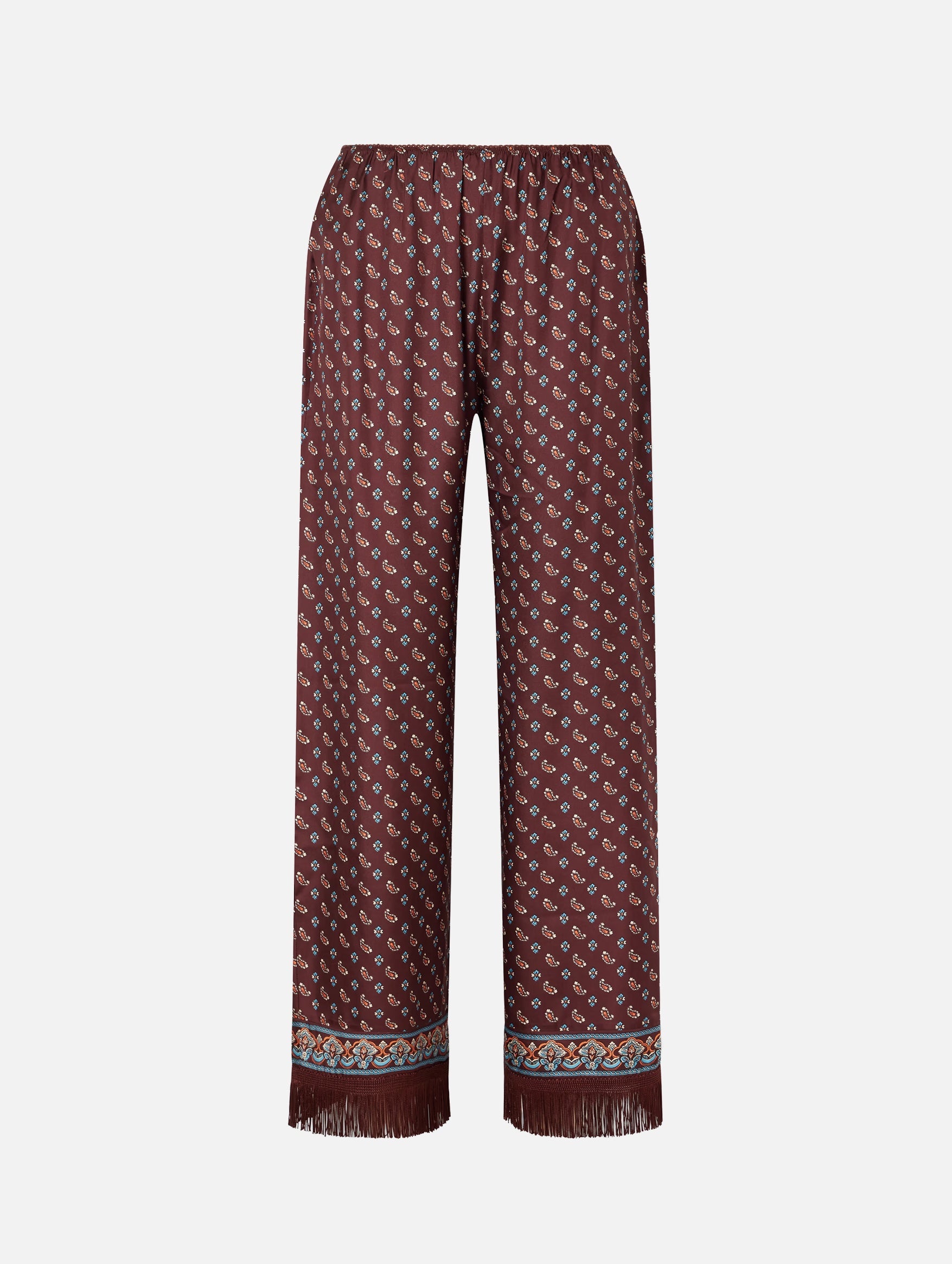 Lavon Fringe Pant in Deauville Paisley