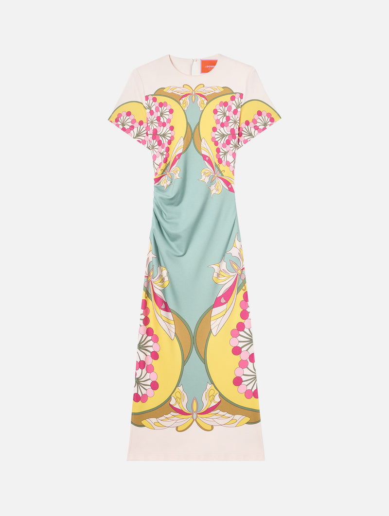 Lela Dress in Florette Placée Fuchsia