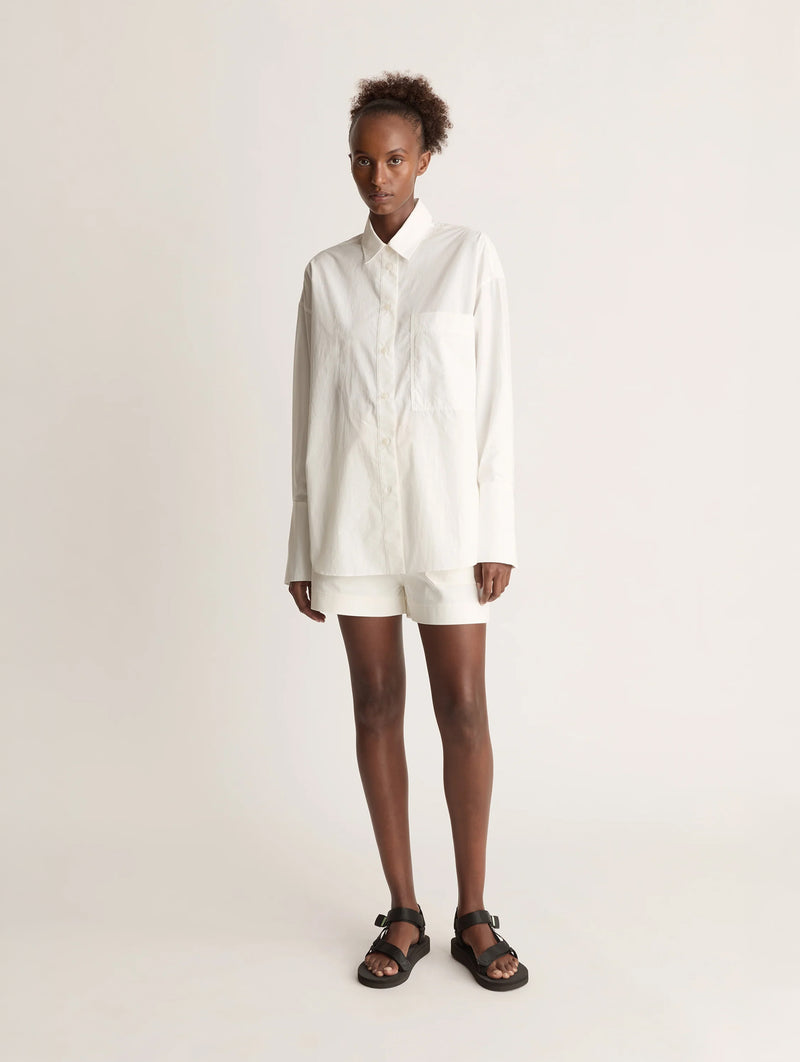 LM Poplin LS Shirt in Natural