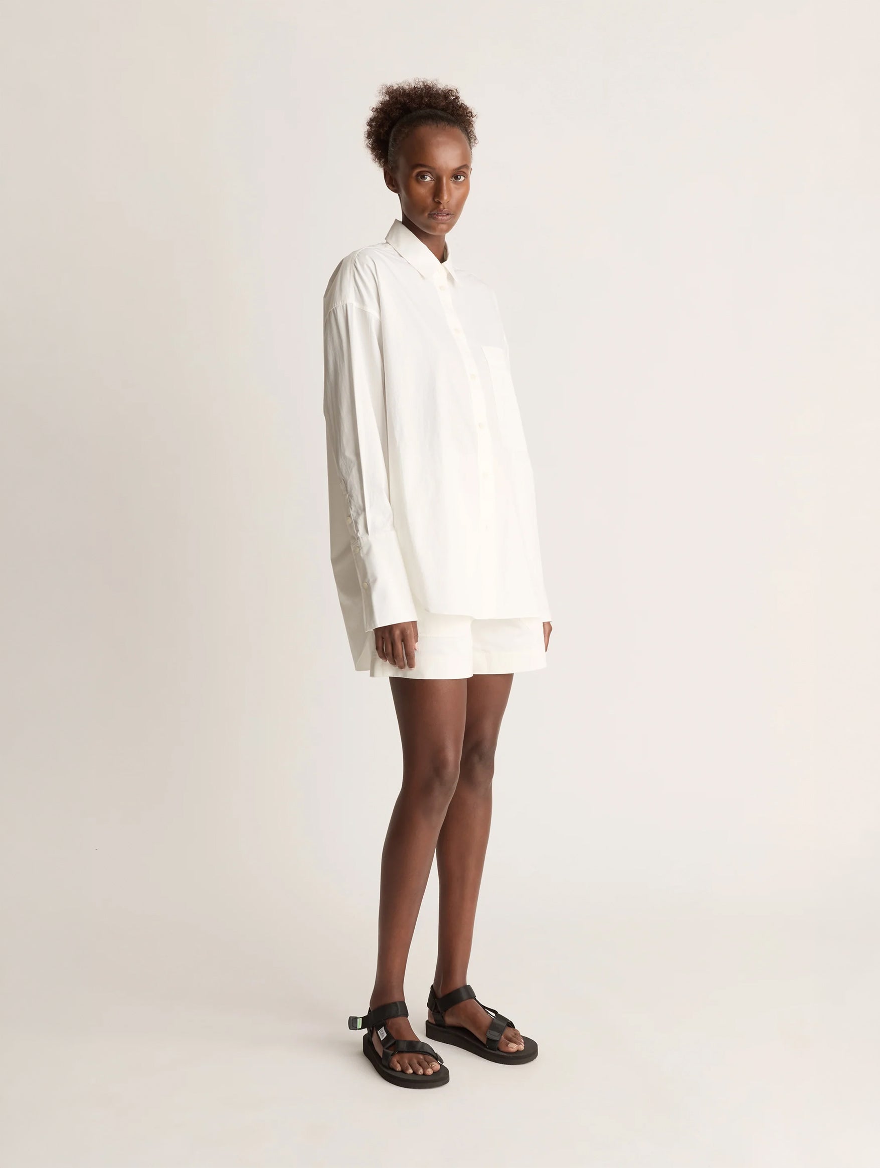 LM Poplin LS Shirt in Natural