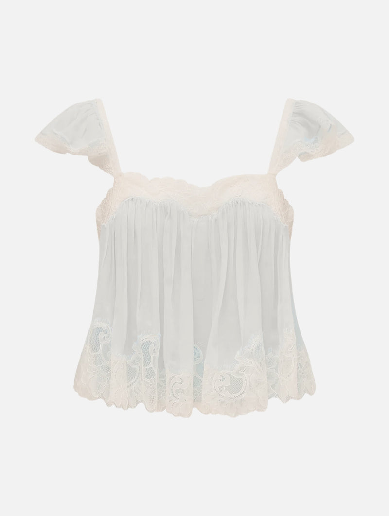 Lova Silk Top in Ivory
