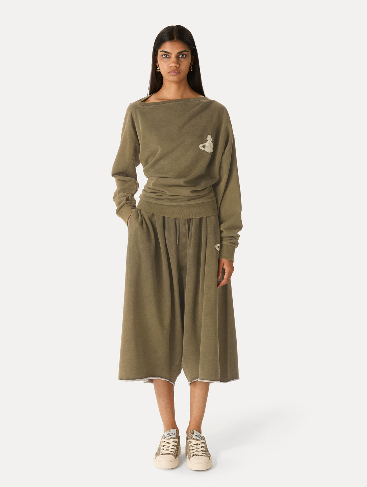 Long Sleeve Hebo Sweatshirt in Green