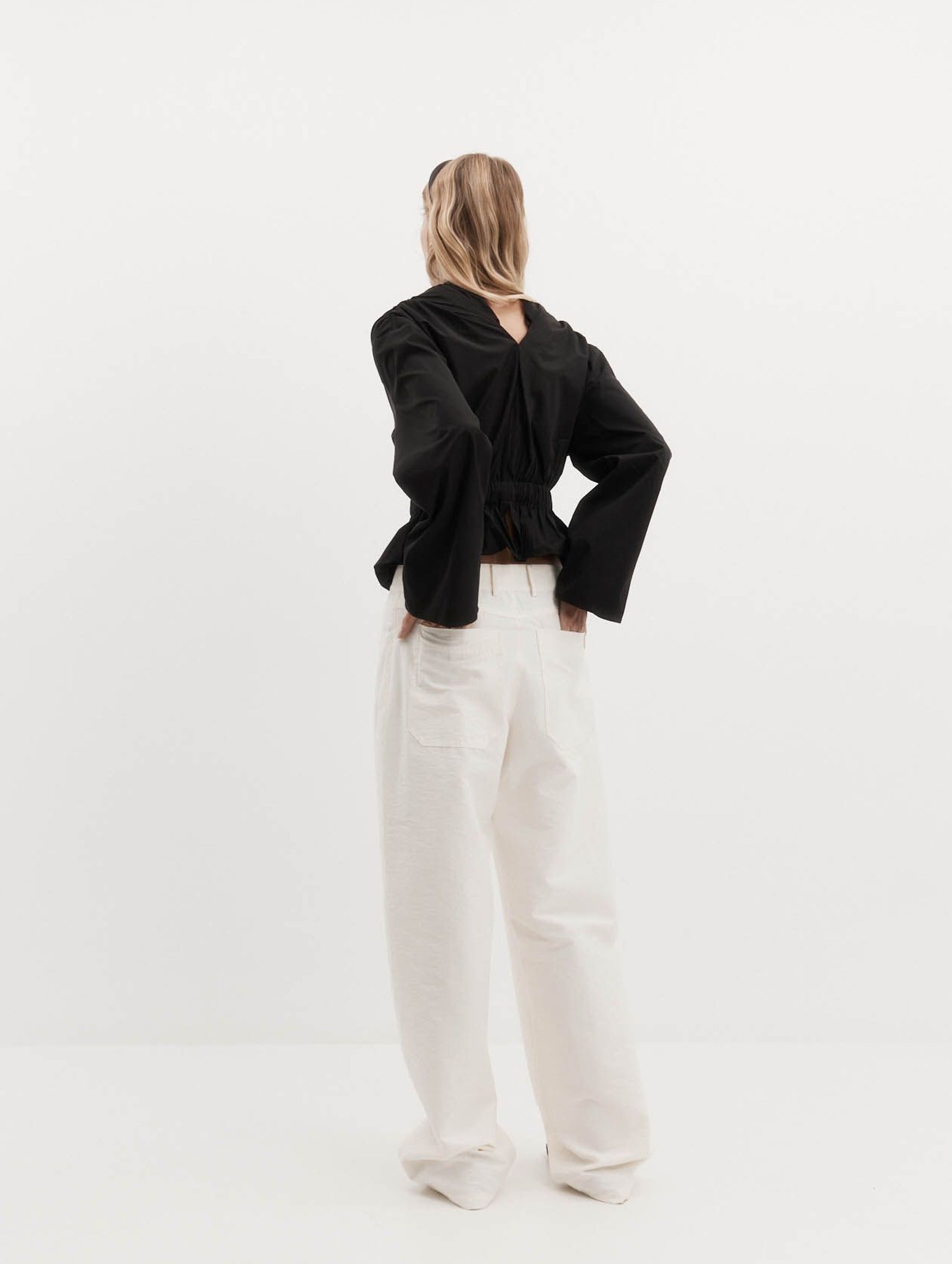 Long Sleeve Chaimberlain Top in Black