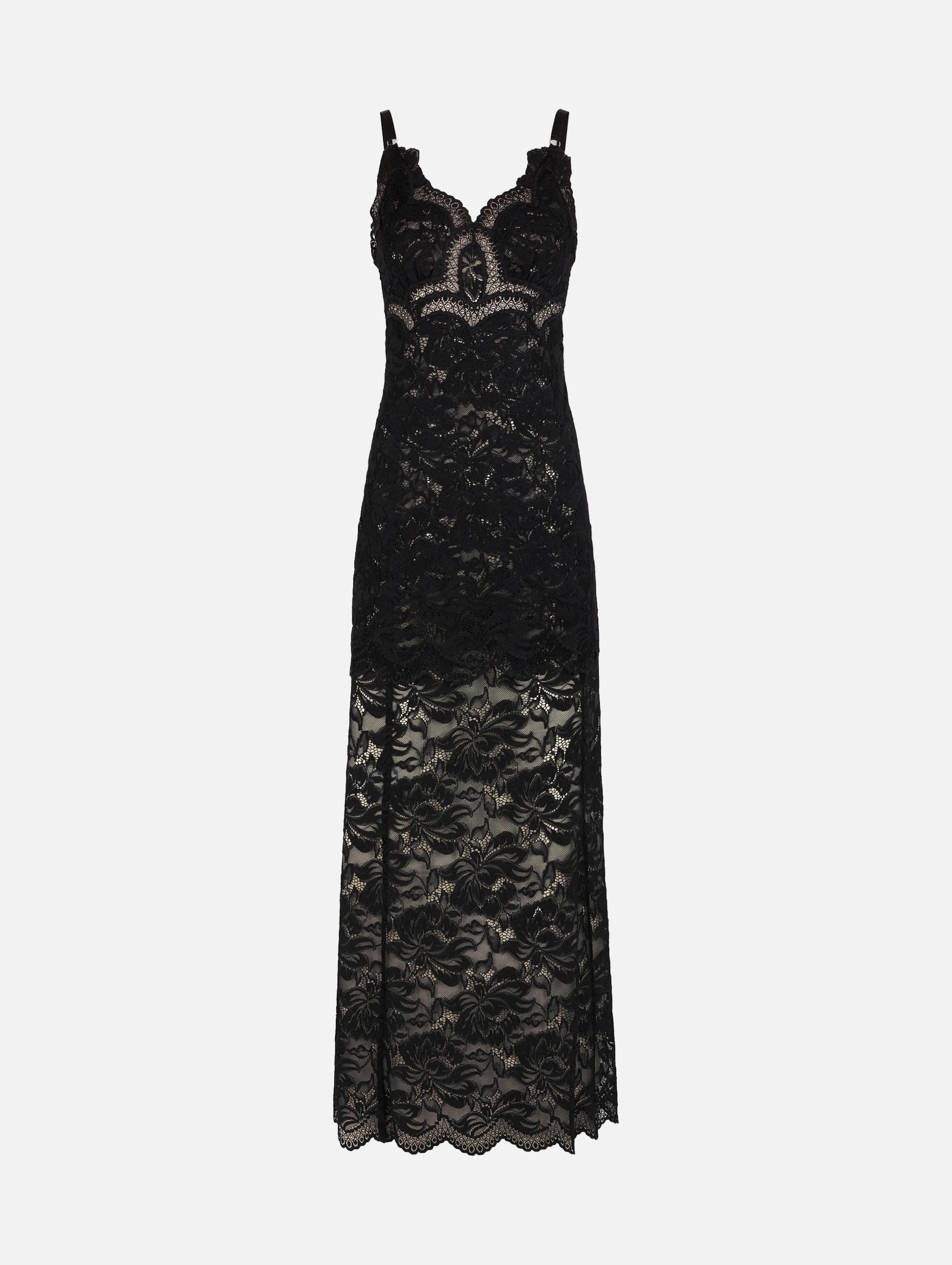 Long Lace Dress in Black