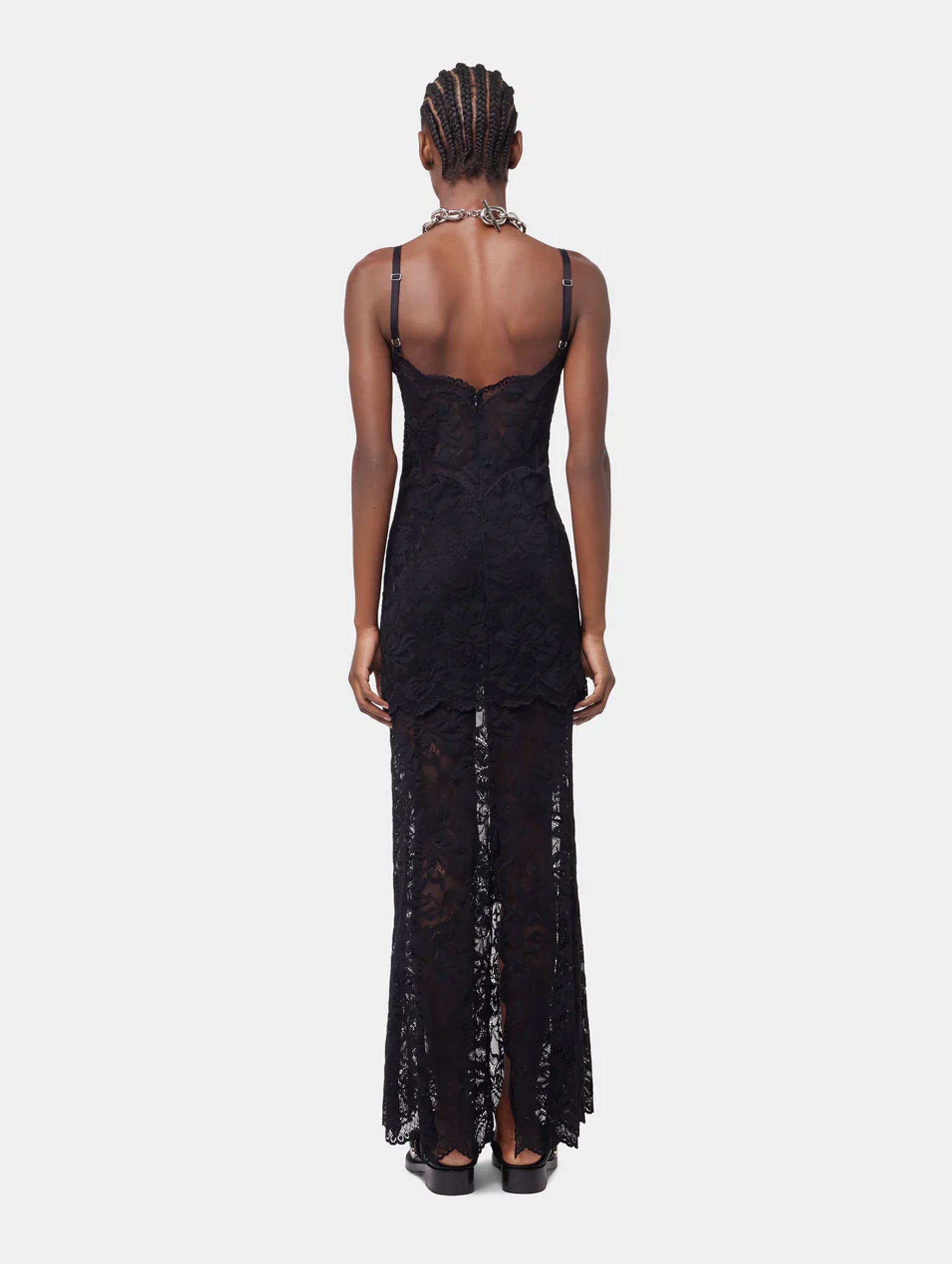 Long Lace Dress in Black