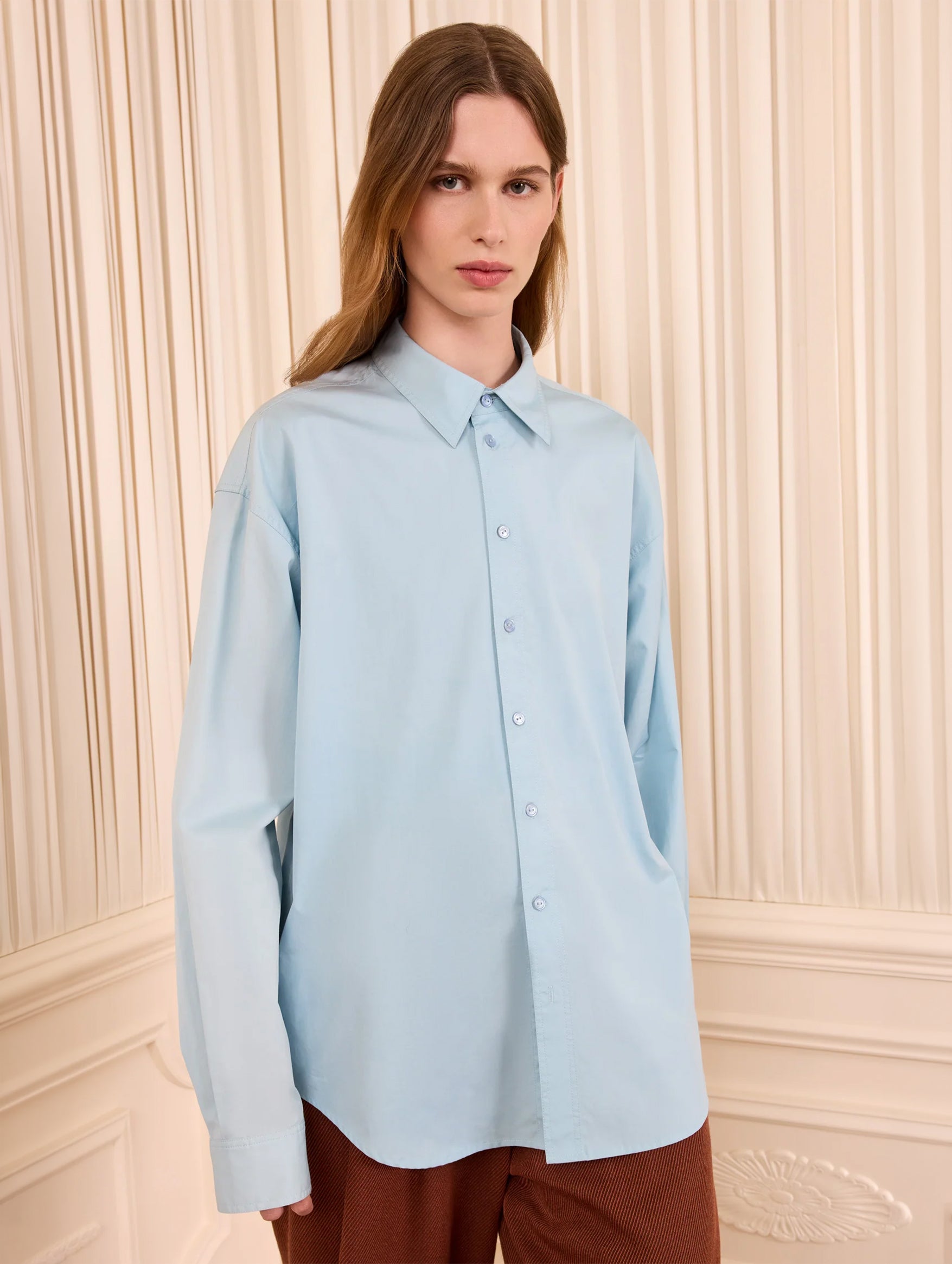 Laia Cotton Shirt in Heron