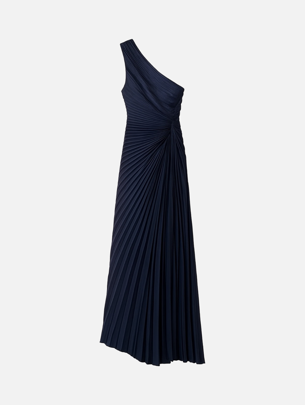 Lara Pleated Midi Dress in Night Blue