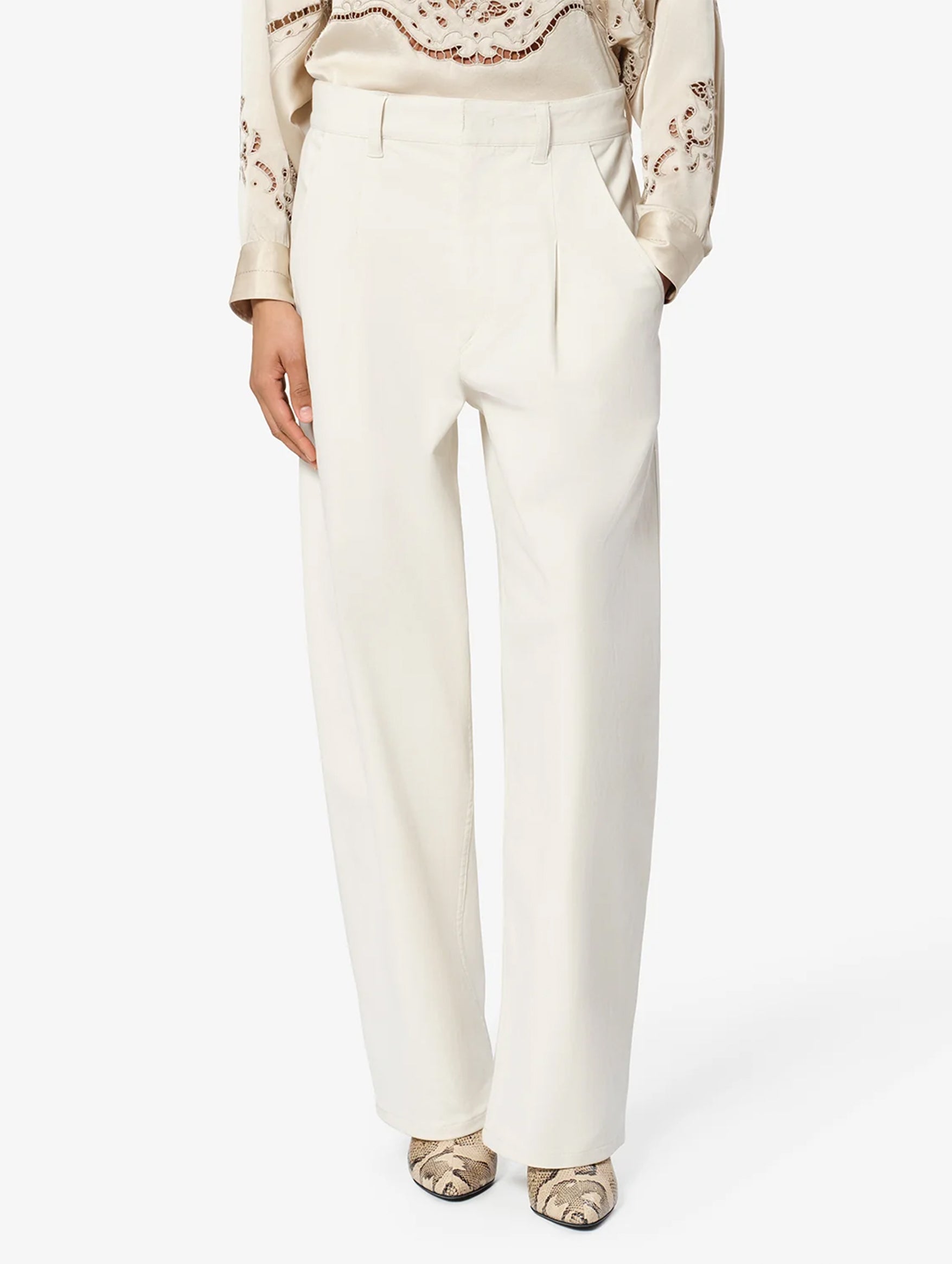 Lenadia Pants in Ecru