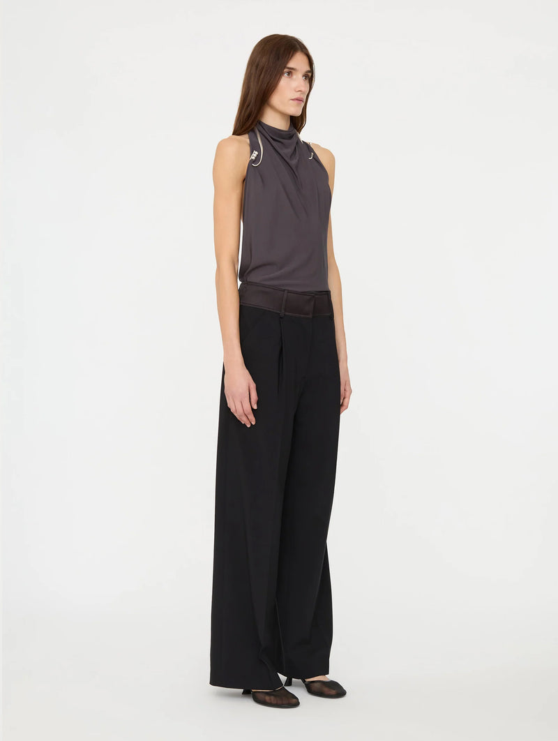 Levitate Halter Top in Charcoal