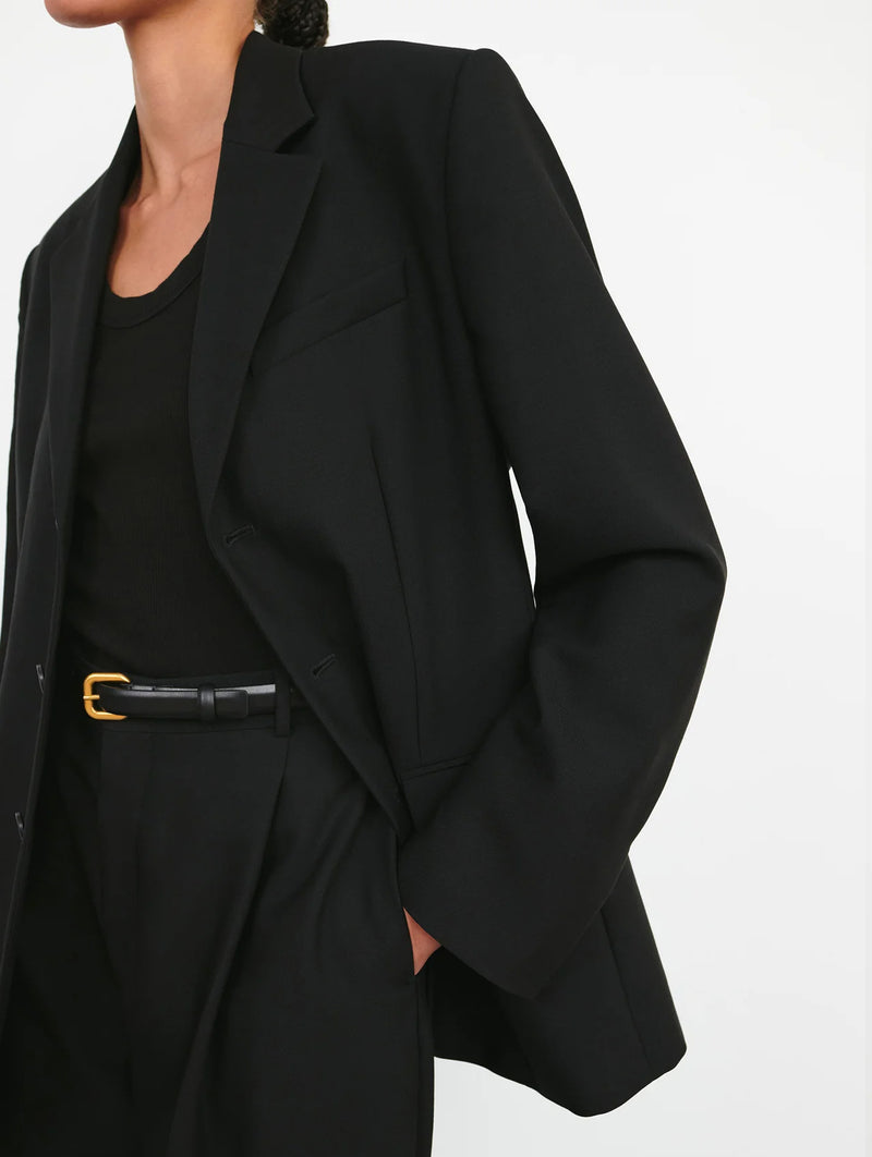 Light Longline Blazer in Black