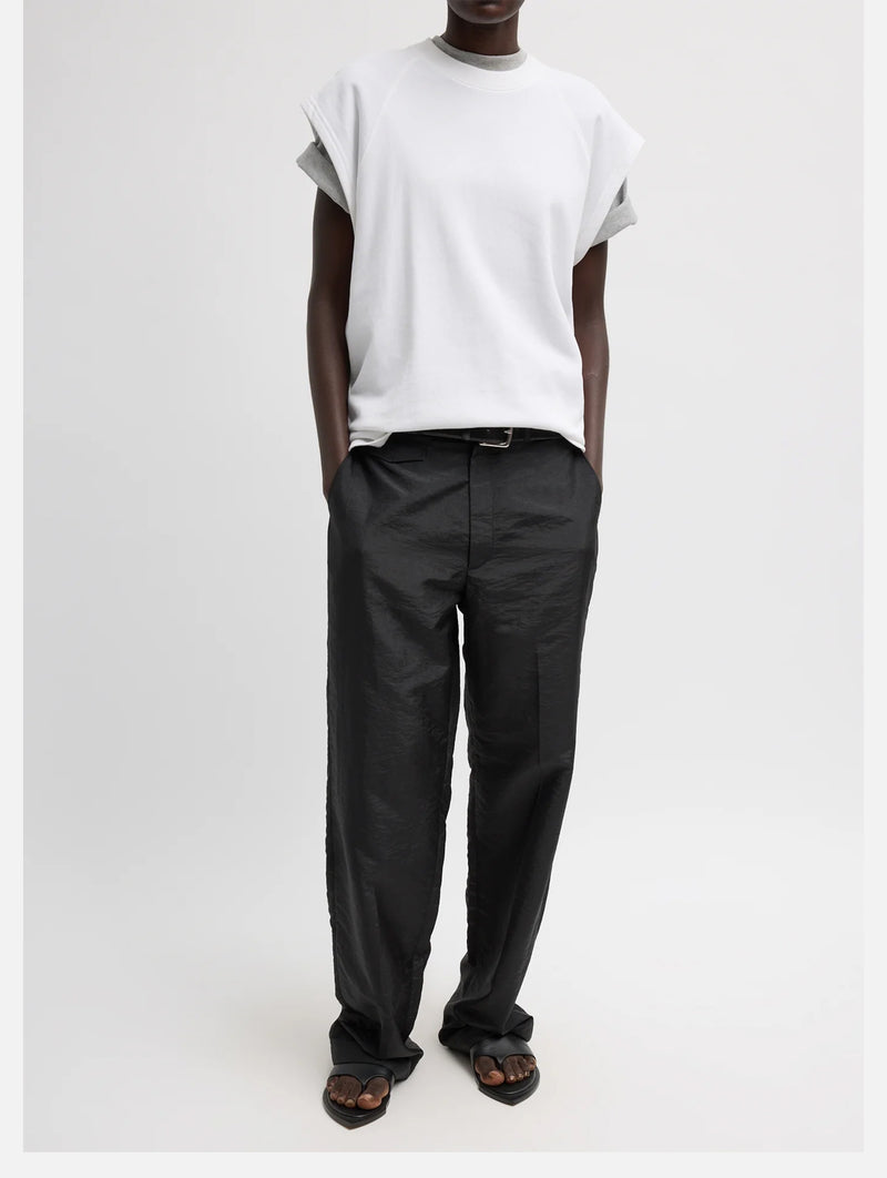 Light Weight Sweatshirting Sleeveless Easy Top in White