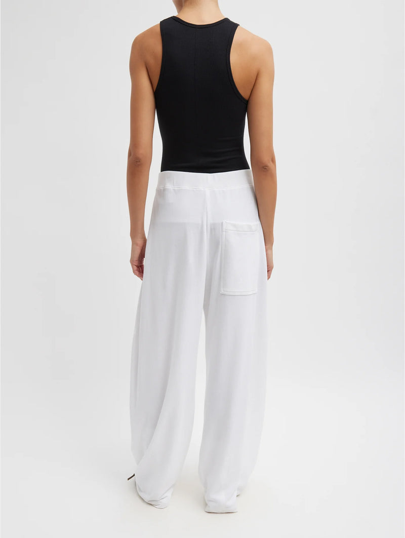Light Weight Sweatshirting Winslow Pant in White - Short