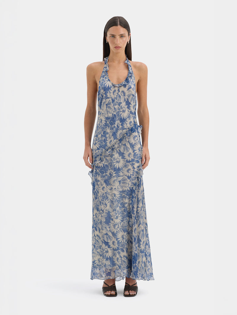 Lilia Halter Maxi Dress in Daisy Meadow