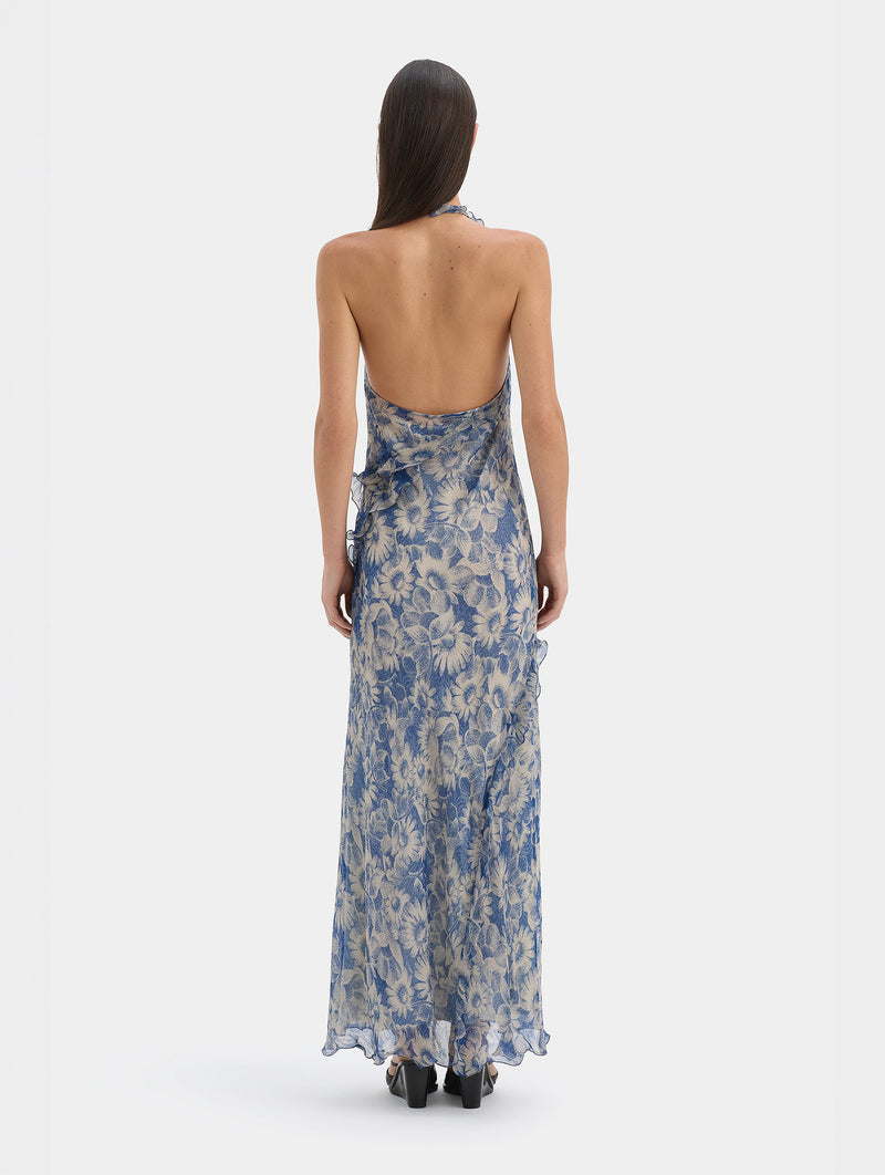 Lilia Halter Maxi Dress in Daisy Meadow