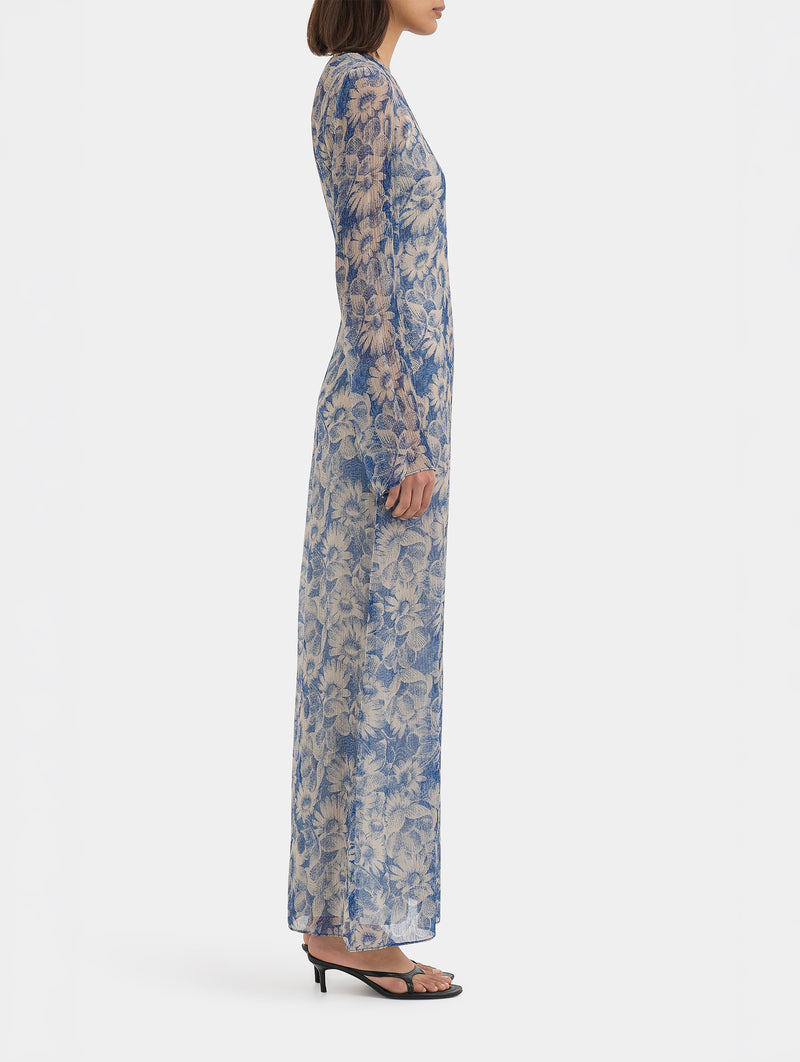 Lilia Long Sleeve Dress in Daisy Meadow