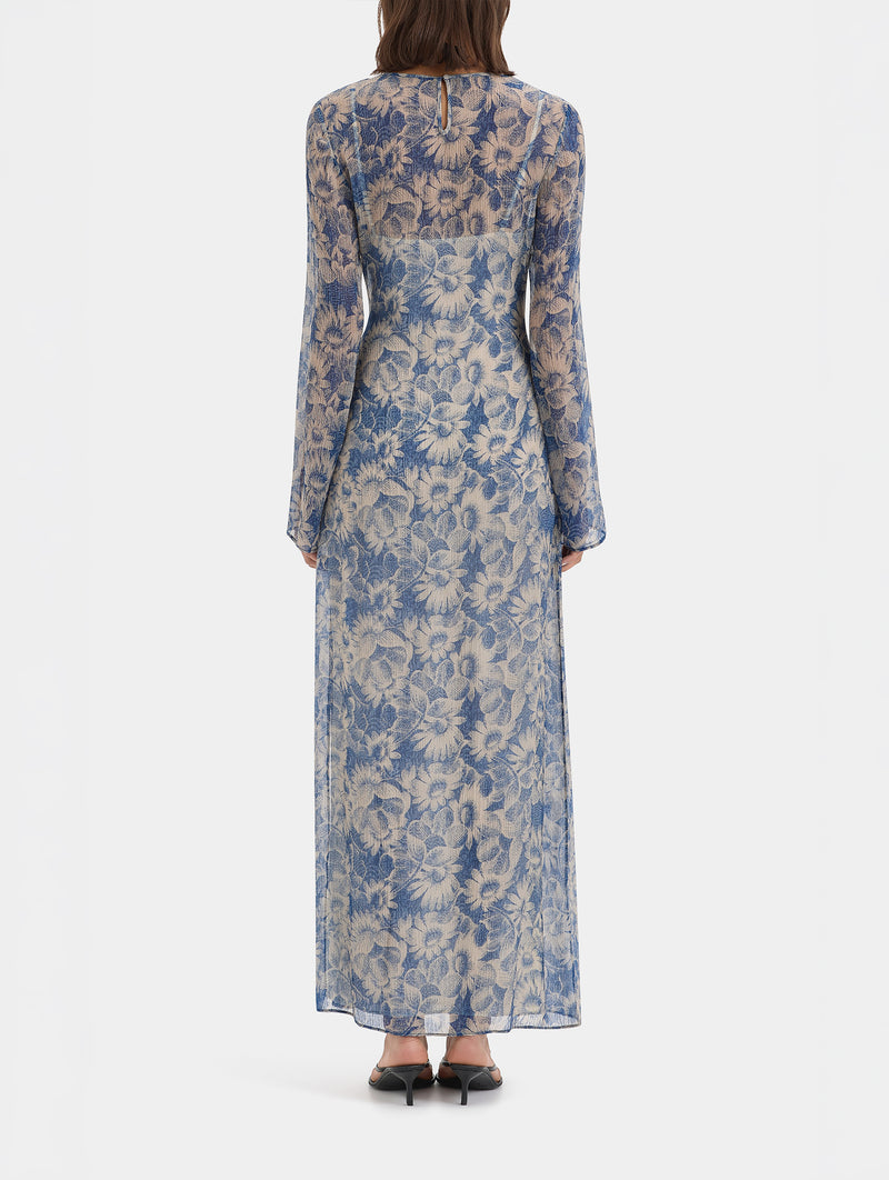 Lilia Long Sleeve Dress in Daisy Meadow