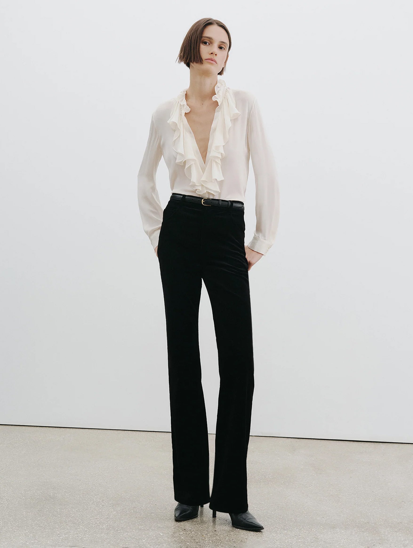 Lily Silk Blouse in Ivory