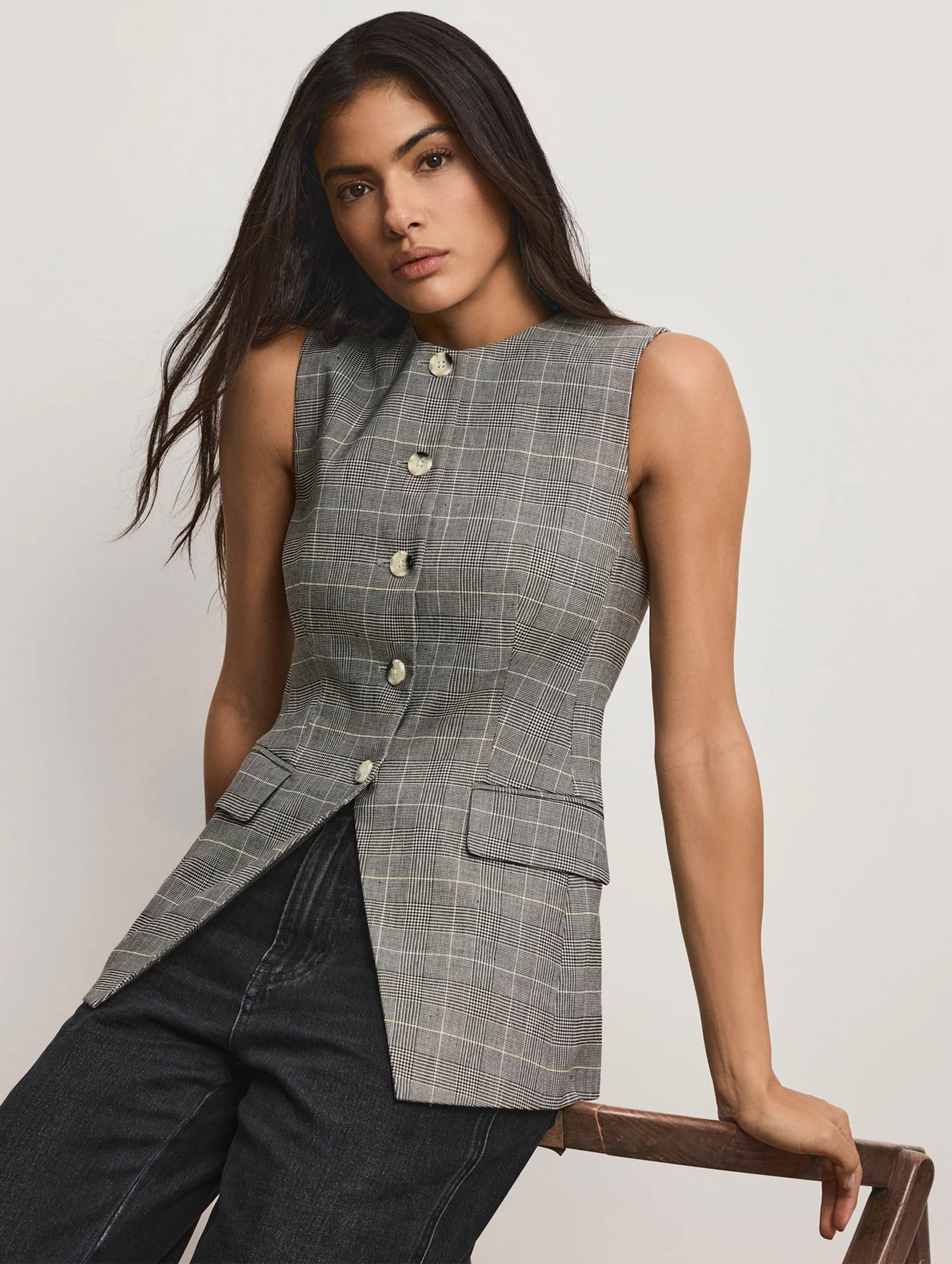 Lois Vest in Black Multi