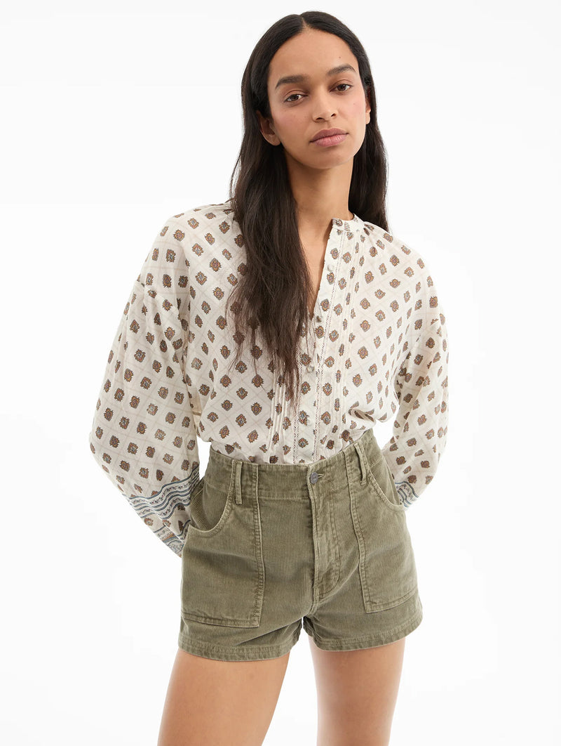 Lollie Blouse in Dove Paisley
