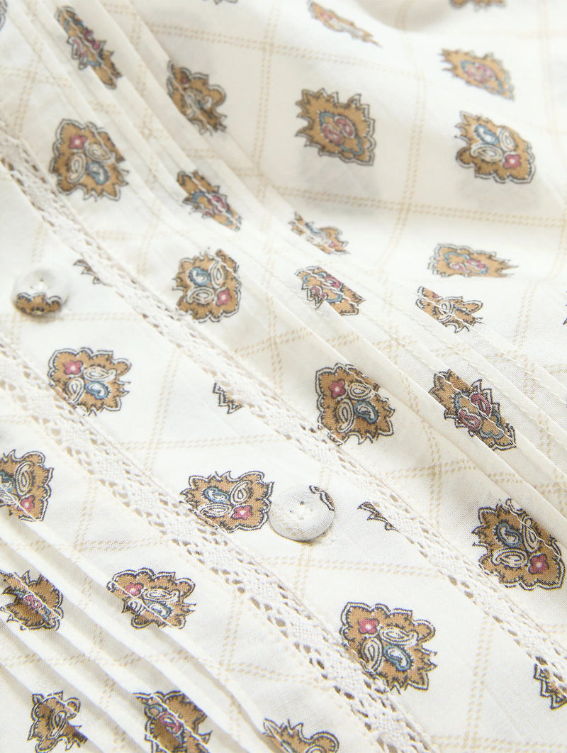 Lollie Blouse in Dove Paisley