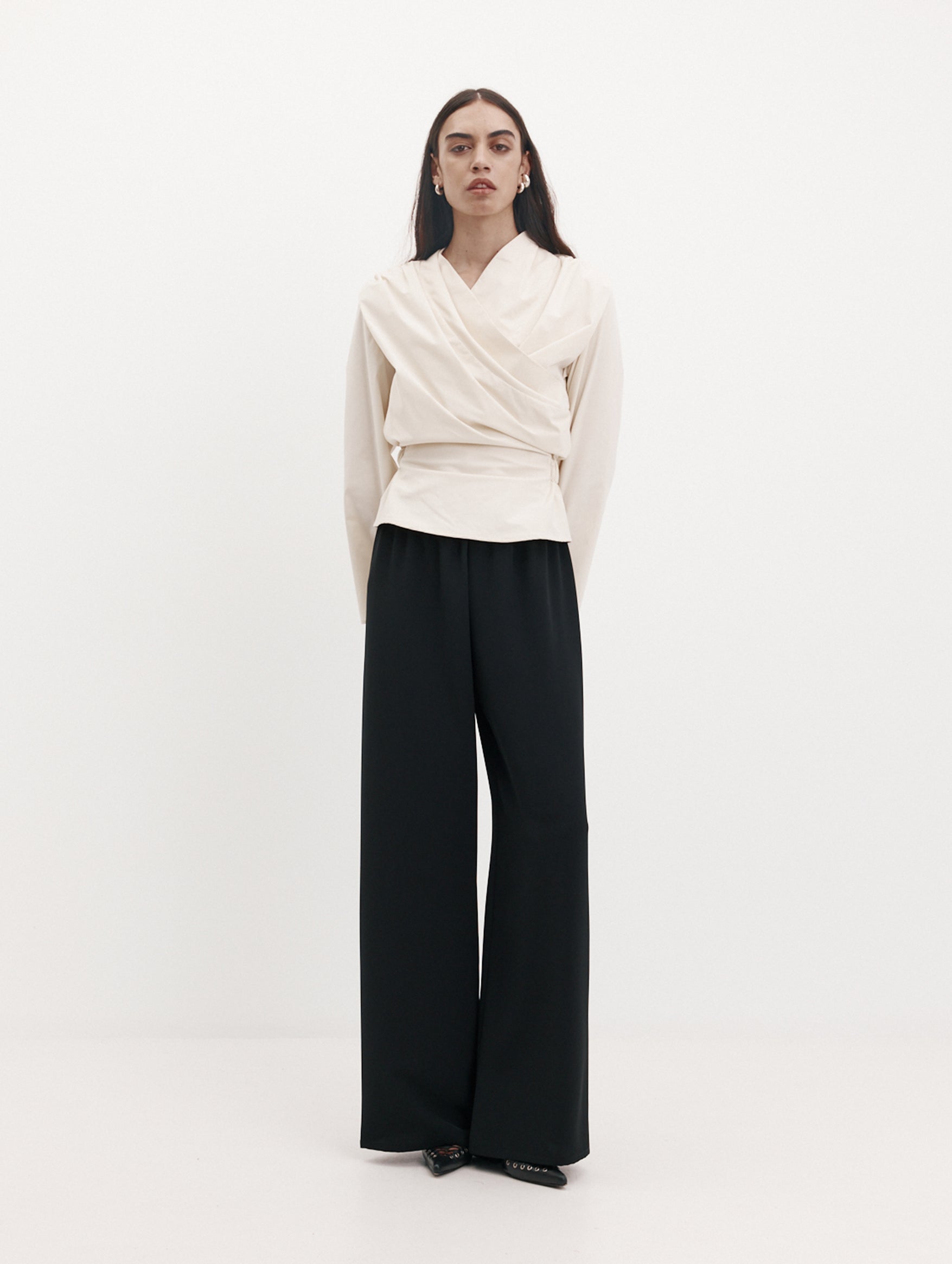 Long Sleeve Chaimberlain Top in Vanilla