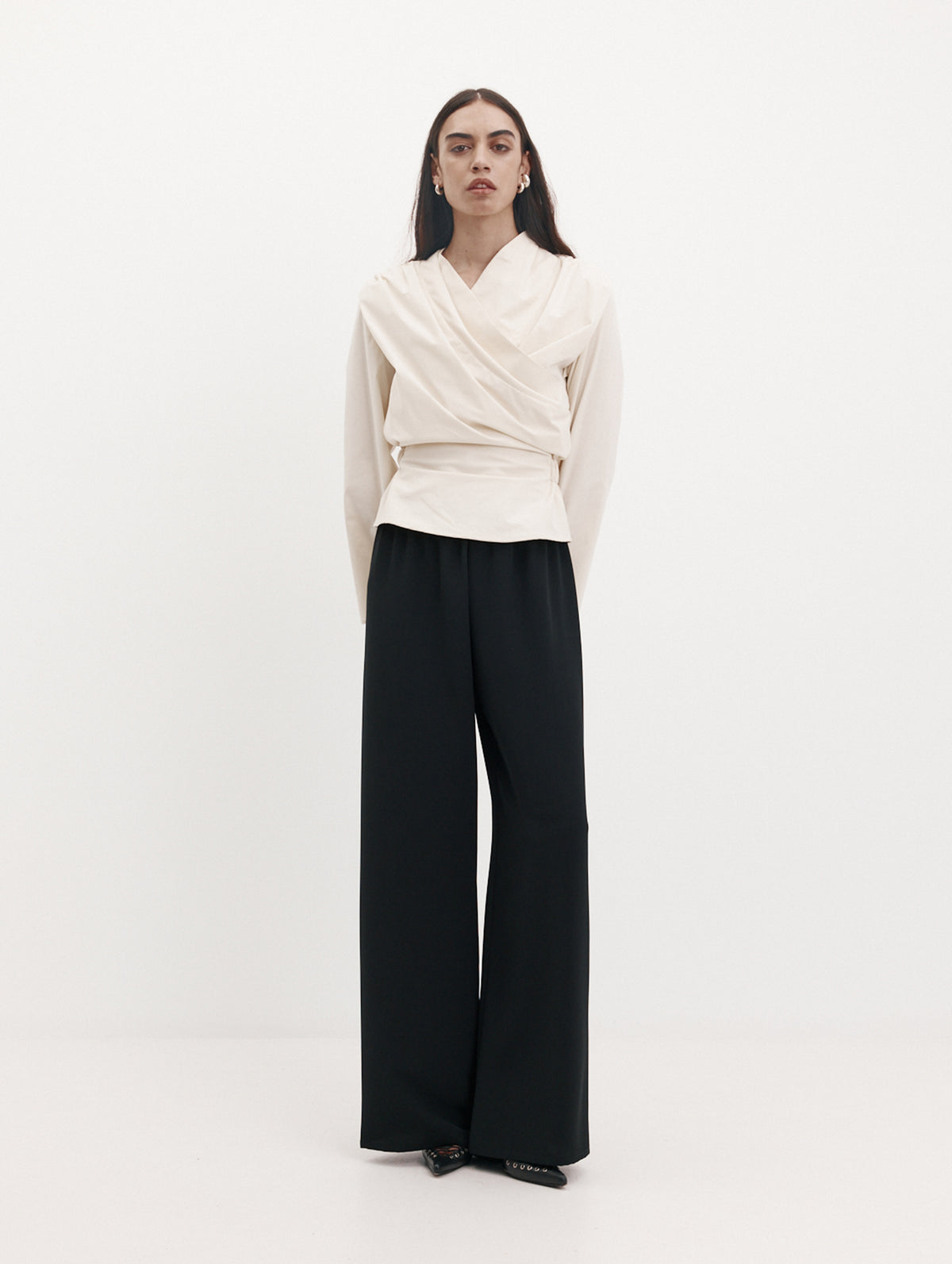 Long Sleeve Chaimberlain Top in Vanilla